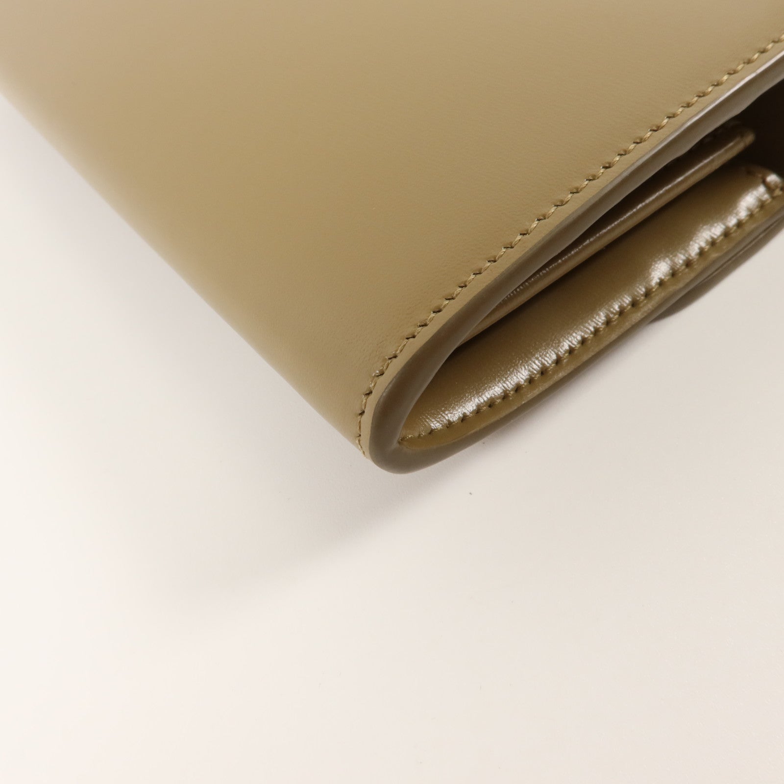 CELINE 牛皮皮革Triomphe Long Wallet金扣長錢包
