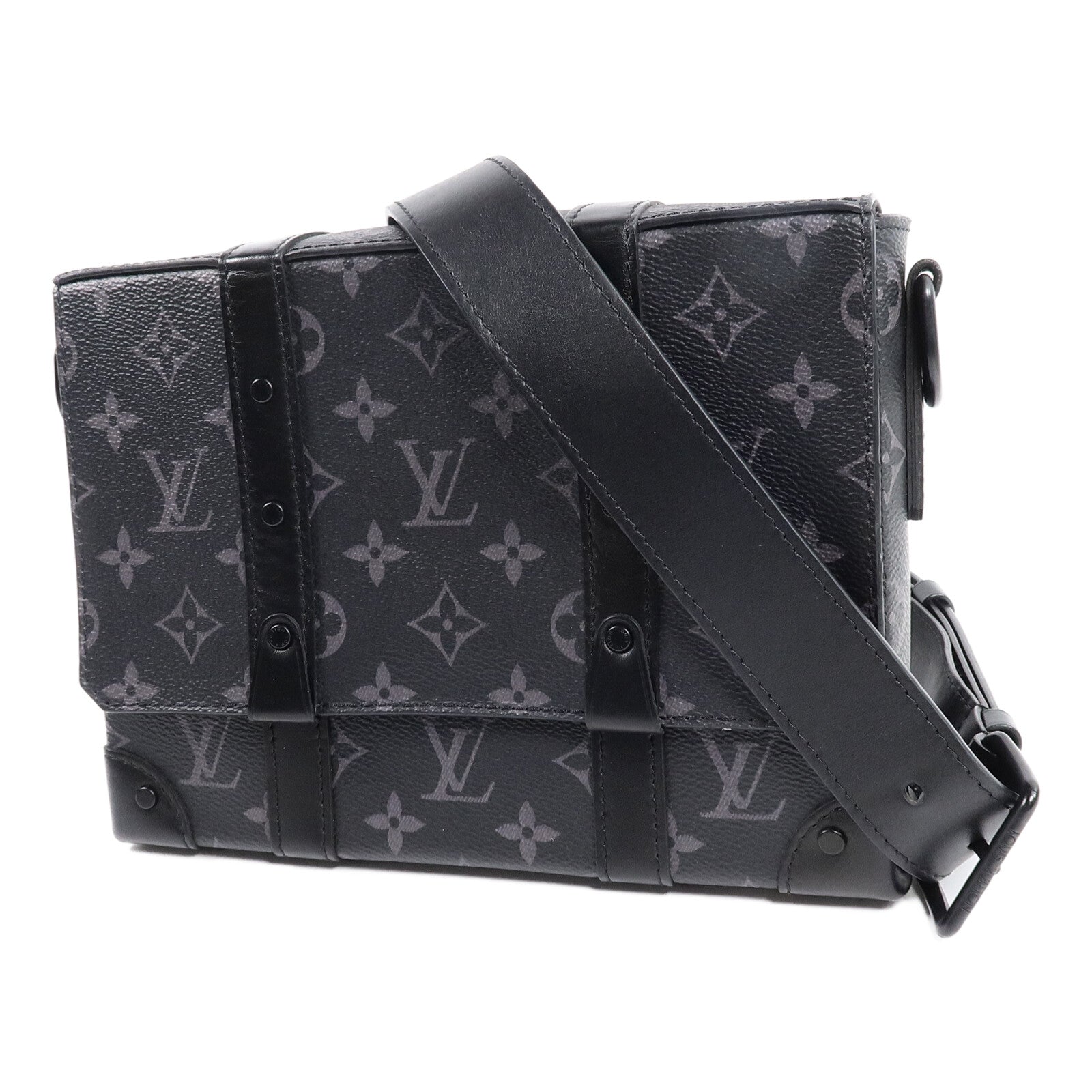 LOUIS VUITTON Monogram Eclipse Trunk Messenger肩背袋