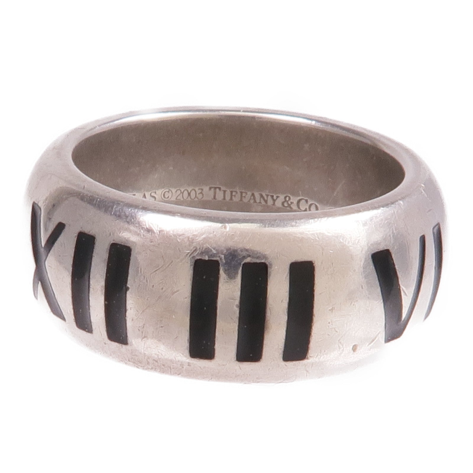 TIFFANY＆CO 925純銀Atlas Ring 2003戒指US#4.25