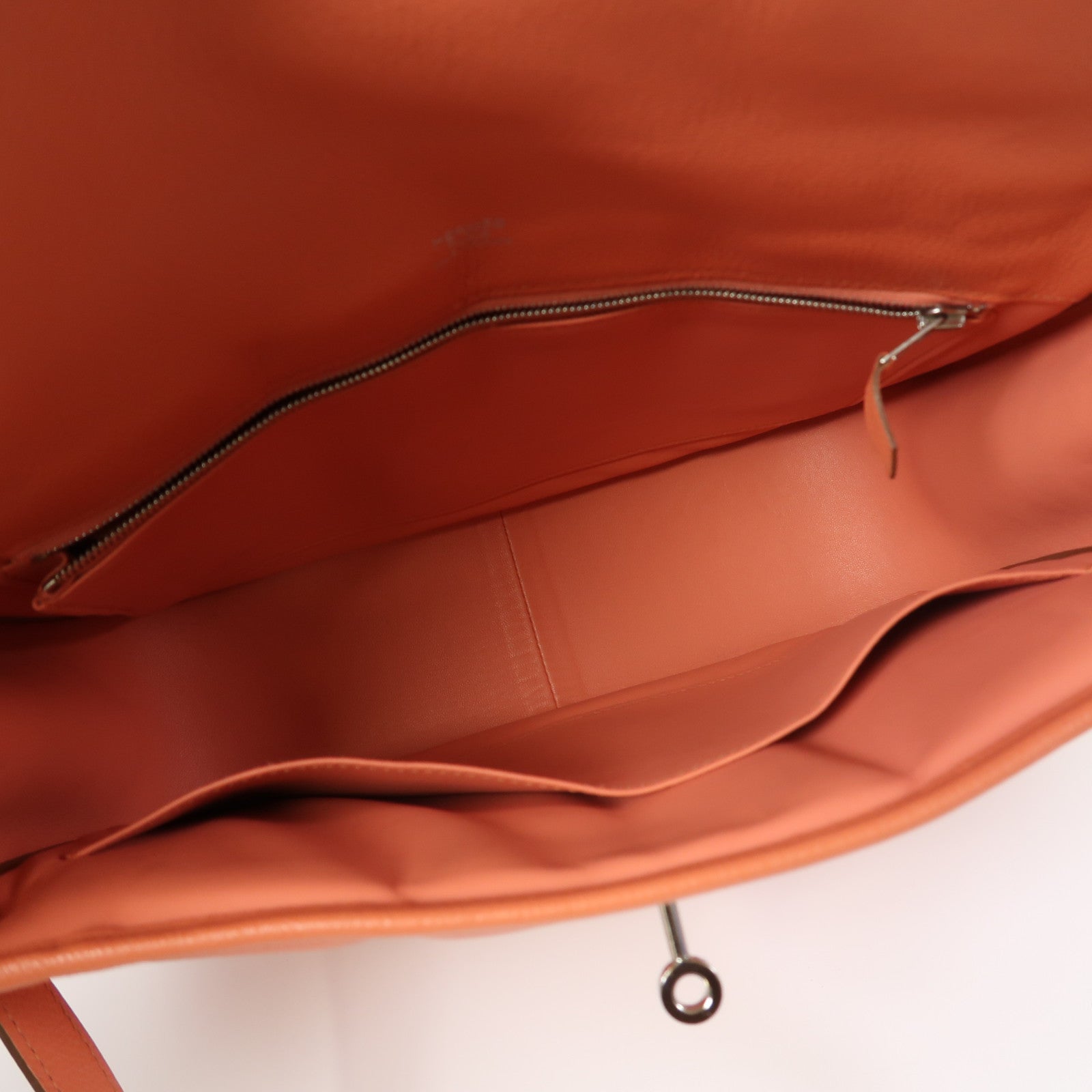 HERMES Evercolor皮革Berline 28銀扣肩背袋Crevette龍蝦粉色