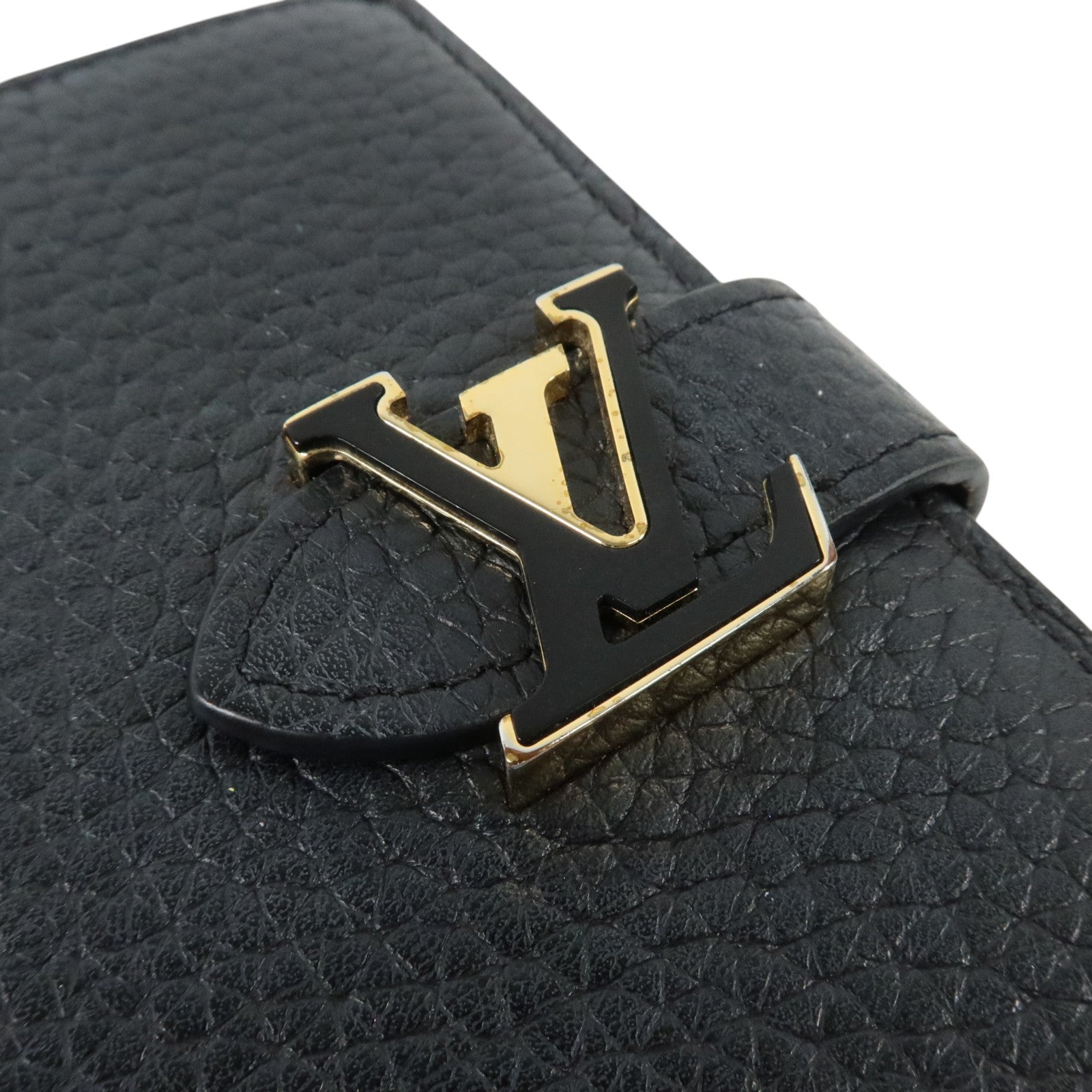 LOUIS VUITTON Taurillon Capuines Wallet金扣錢包