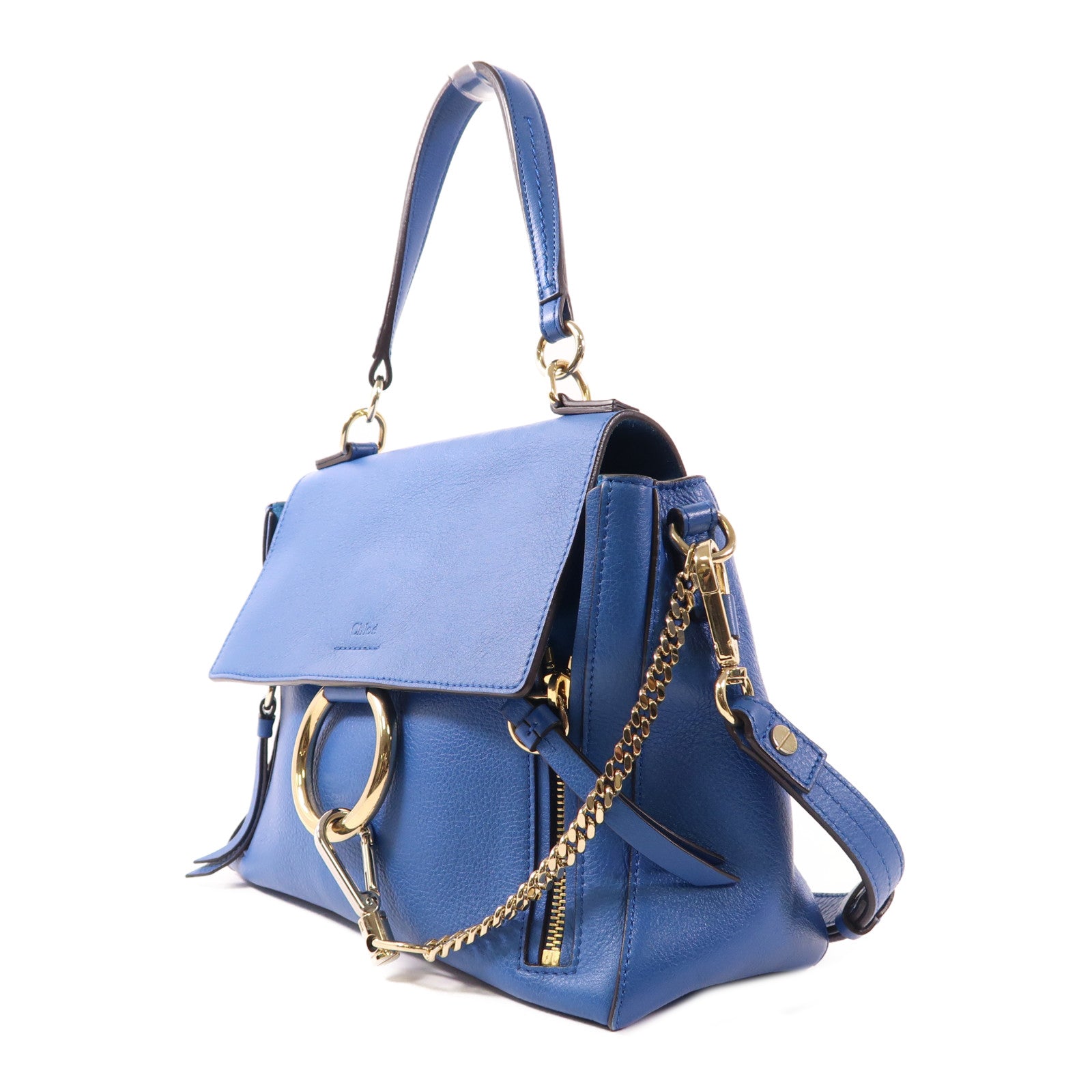 Chloe 牛皮皮革Faye Bag金扣手挽肩背兩用袋