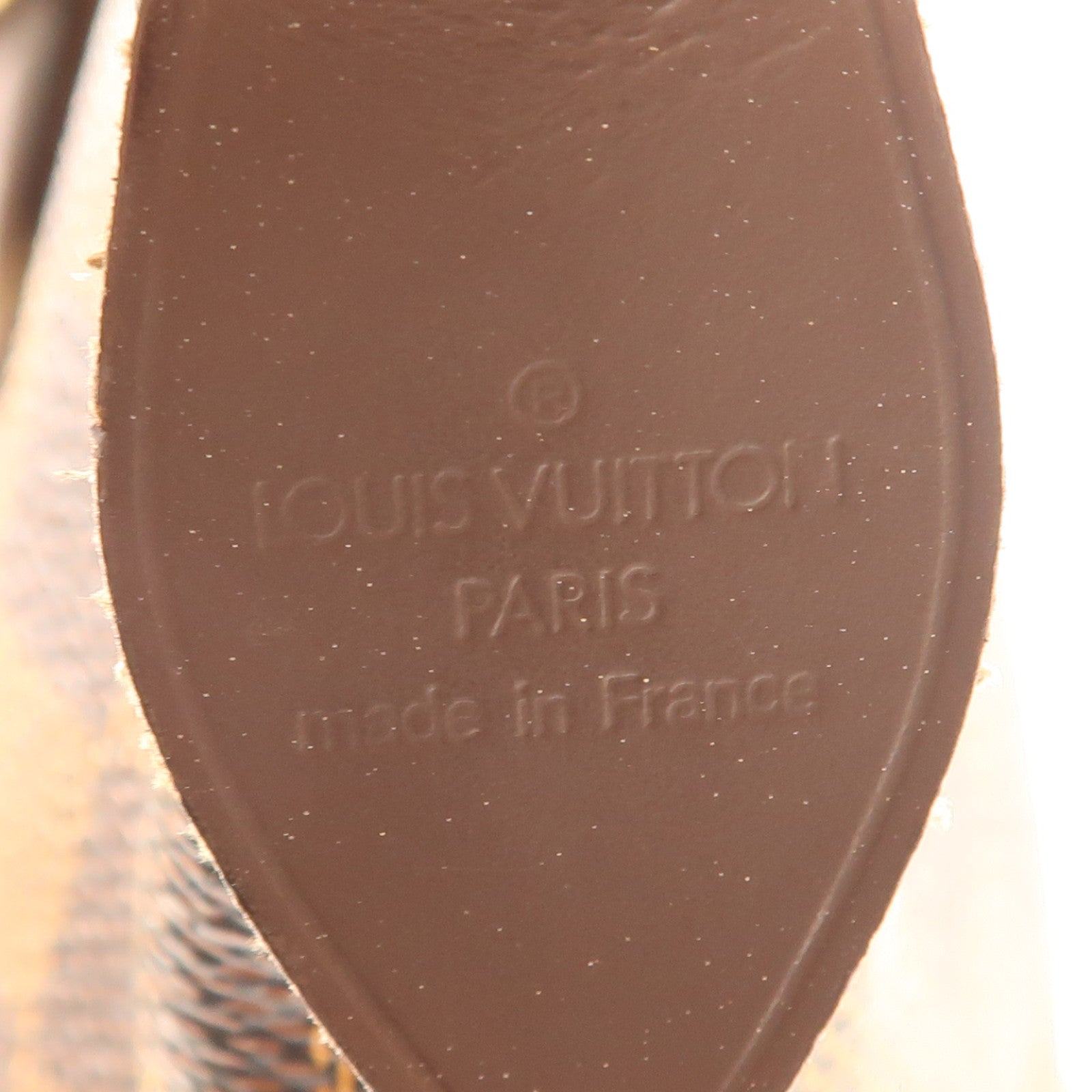 LOUIS VUITTON Damier Saleya MM金扣肩背袋棕色