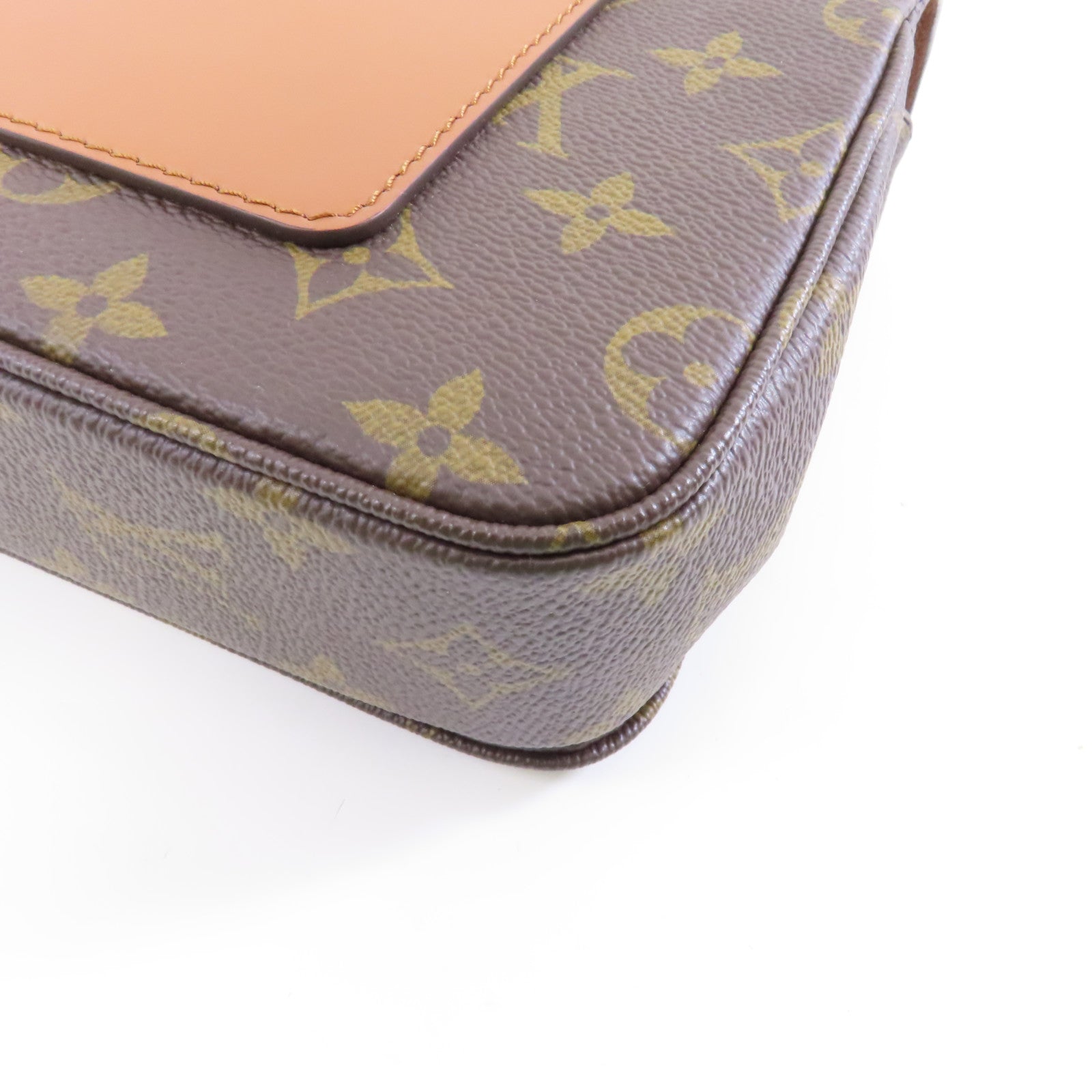 LOUIS VUITTON Monogram Marceau金扣鏈帶肩背袋啡色