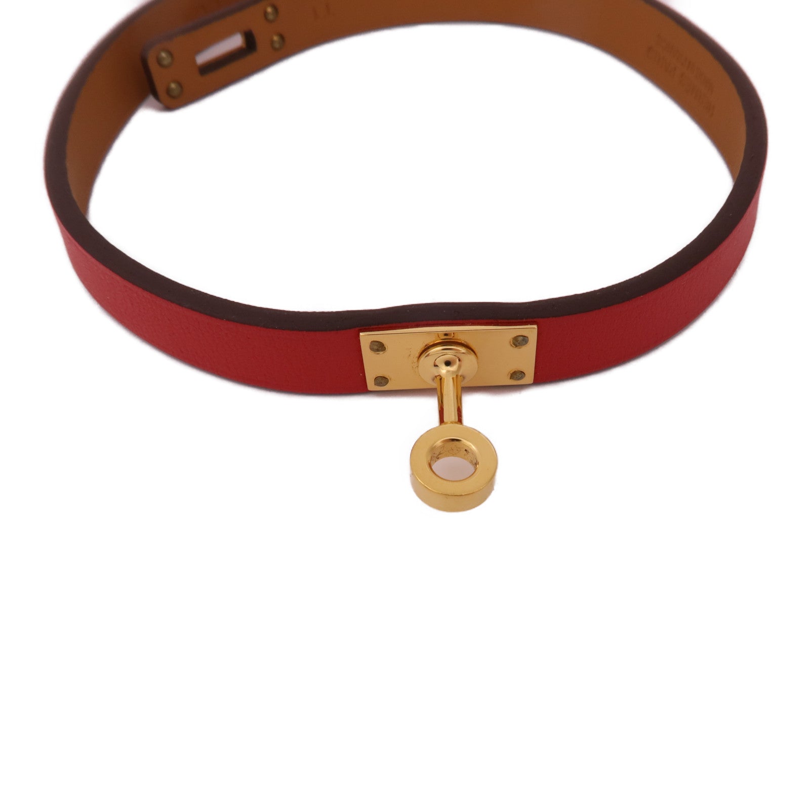 HERMES 【激減優惠】Swift皮革Kelly Double Tour Bracelet金扣手鐲