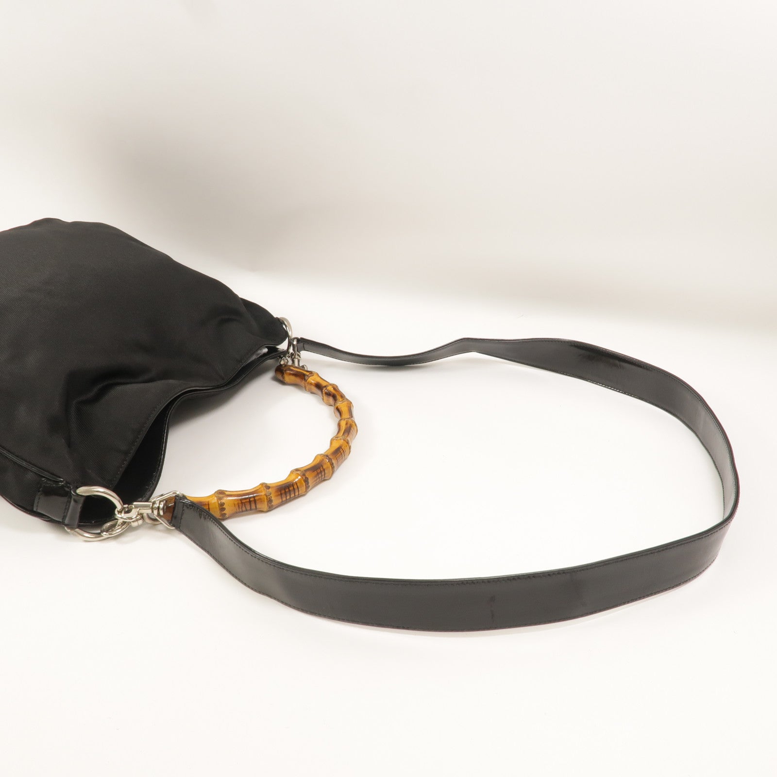 GUCCI 尼龍Vintage Bamboo手挽肩背兩用袋