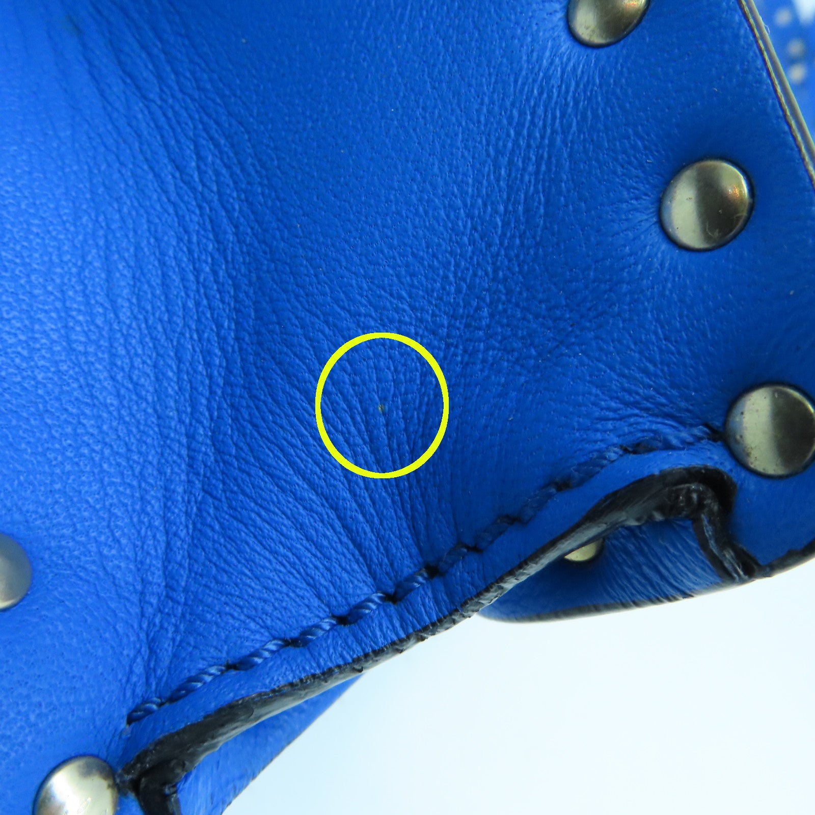 Valentino 牛皮皮革Shoulder Bag銀扣肩背袋藍色