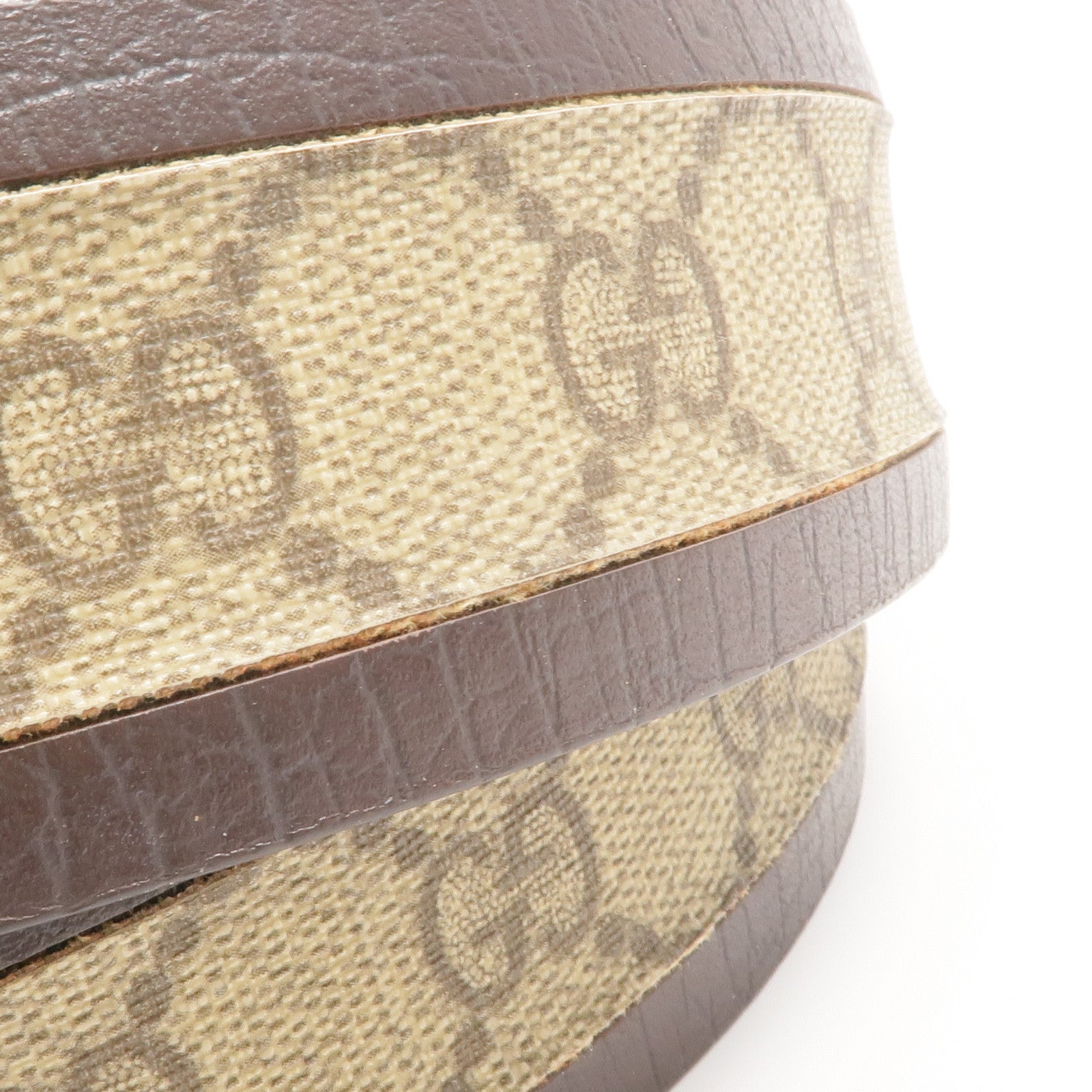 GUCCI 塗層帆布Belt 90cm銀扣皮帶