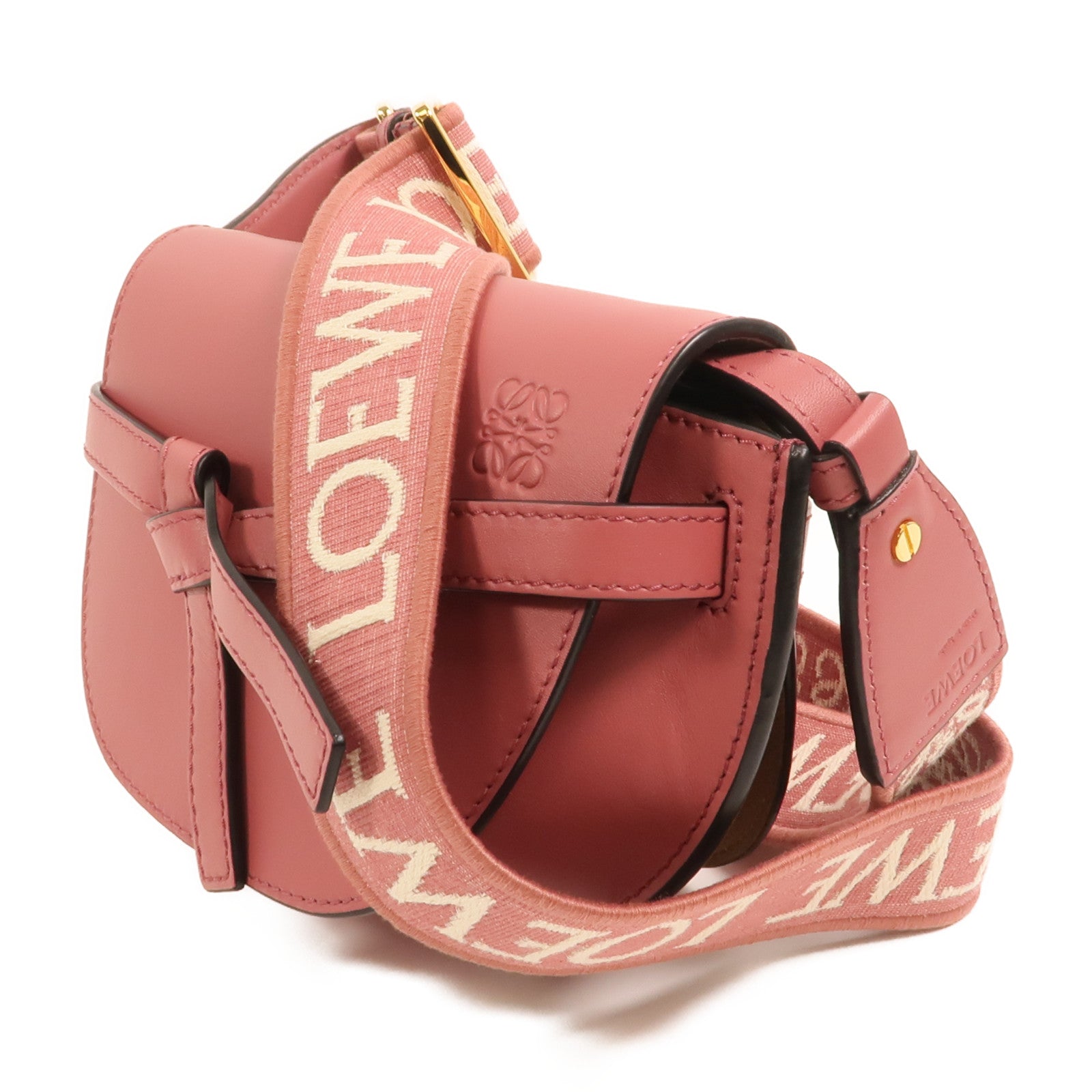 LOEWE 牛皮皮革Mini Gate金扣肩背袋