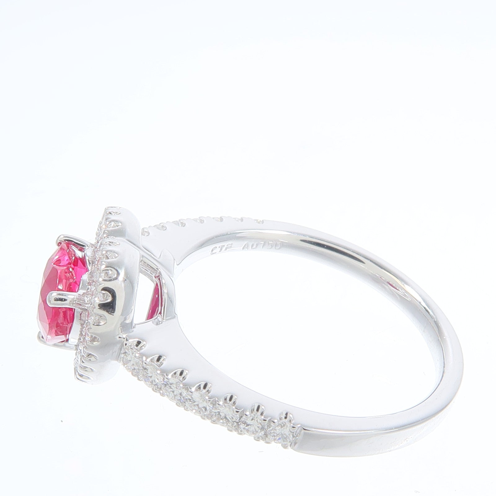 JEWELRY 18K白金Ruby Diamond Ring紅寶石/鑽石戒指
