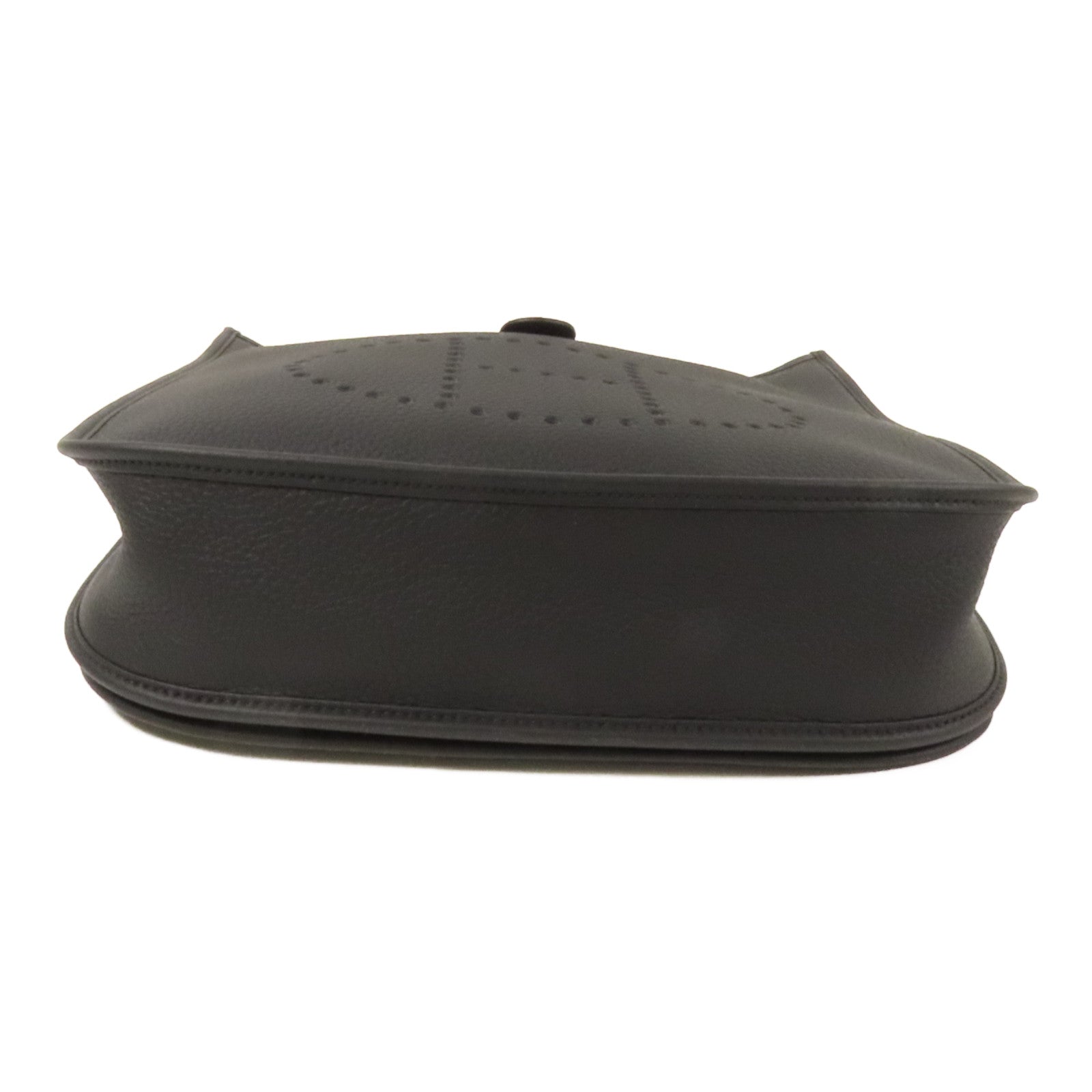 HERMES Clemence皮革Evelyne PM 金扣肩背袋Noir