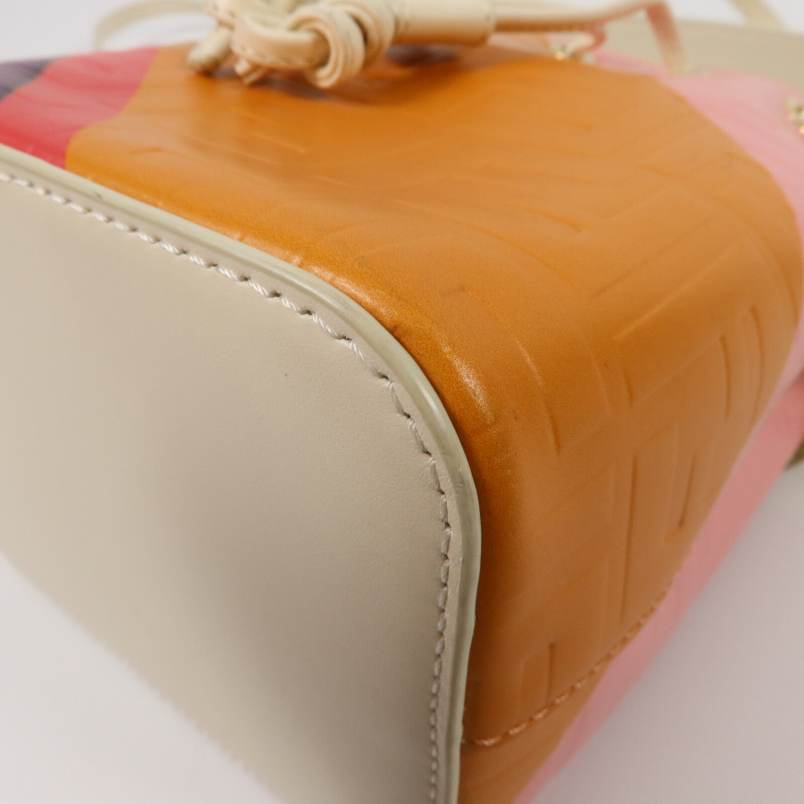 FENDI 牛皮皮革Mini Mon Tresor手挽肩背兩用袋