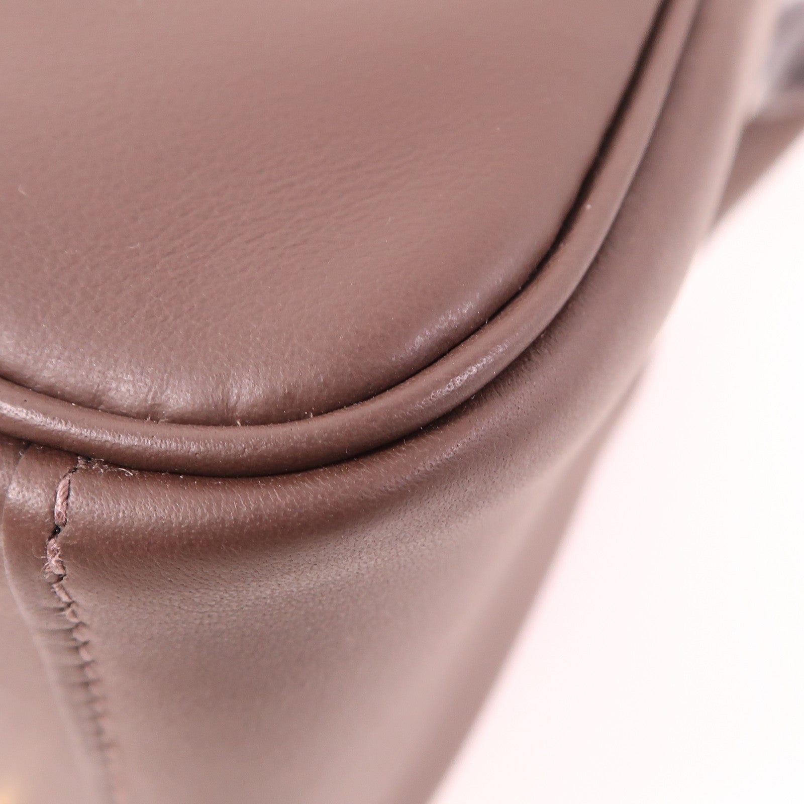 HERMES Swift皮革Mini Lindy金扣手挽肩背兩用袋Moka