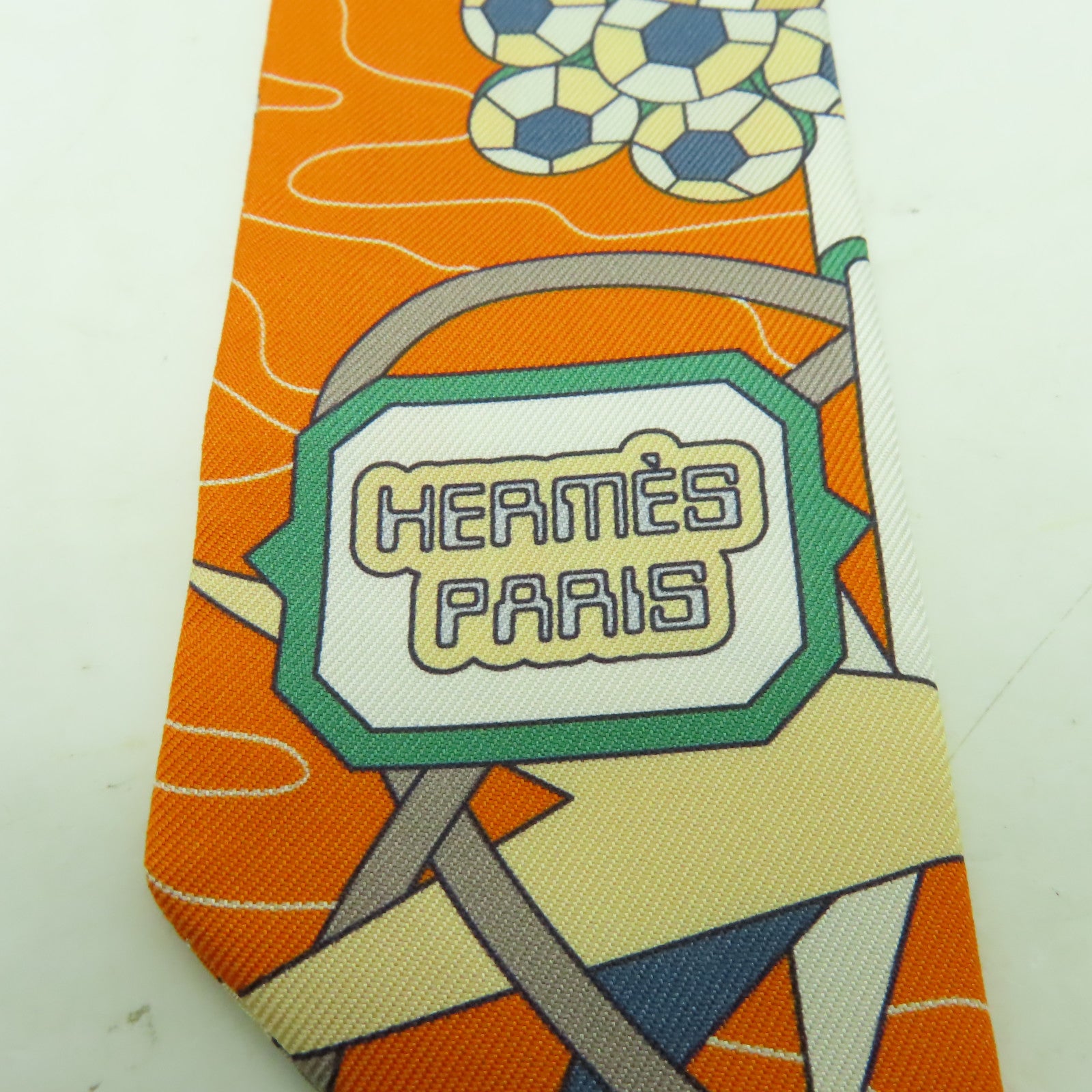 HERMES 【激減優惠】絲質Twilly絲巾橙色/彩色