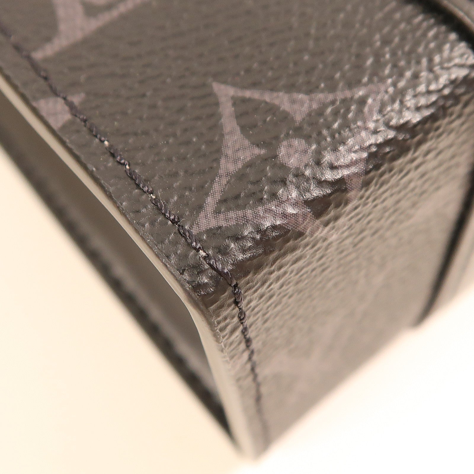 LOUIS VUITTON Monogram Eclipse Sac Plat Mini銀扣手挽肩背兩用袋
