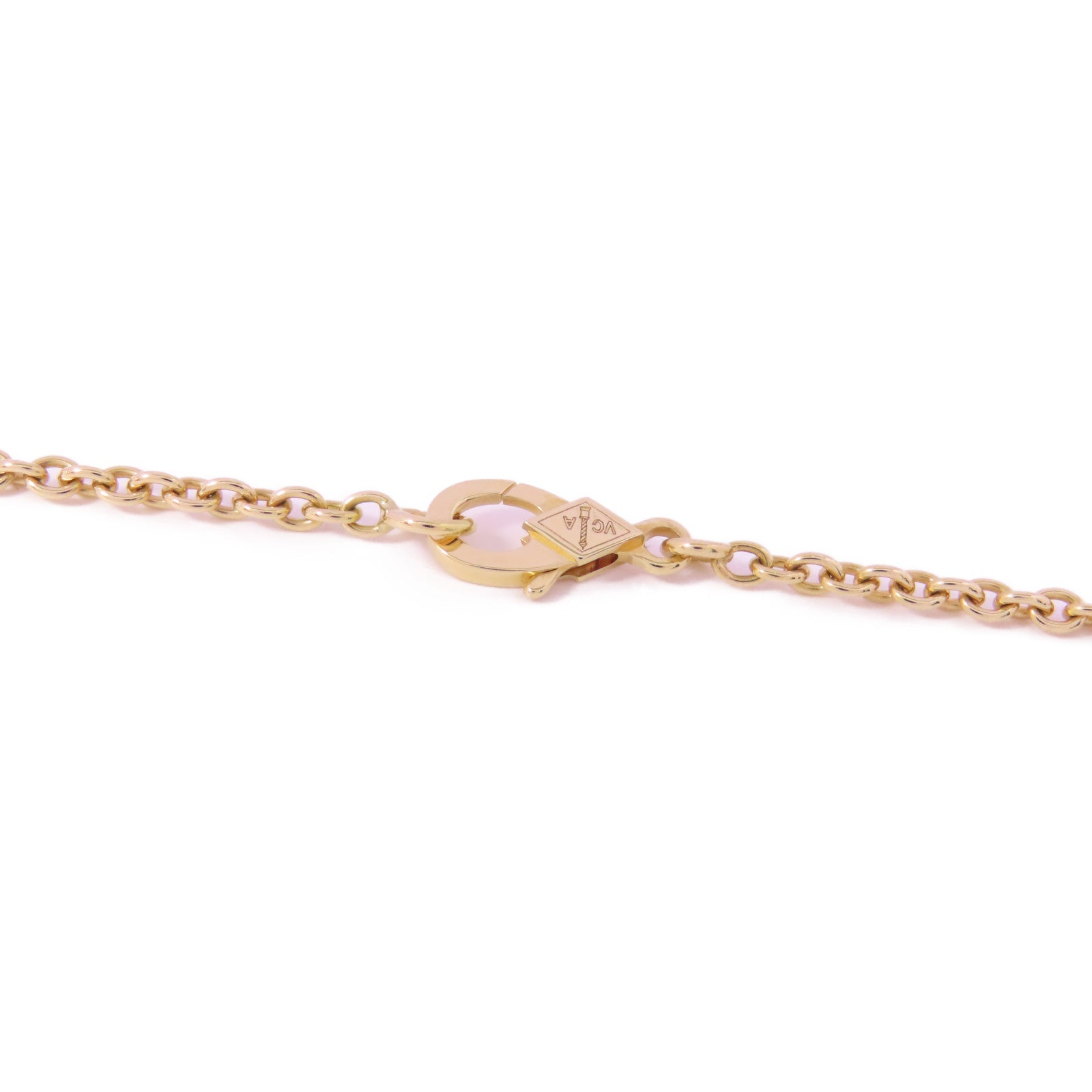Van Cleef & Arpels 18K白金/珍珠貝殼Pure Alhambra Necklace項鍊
