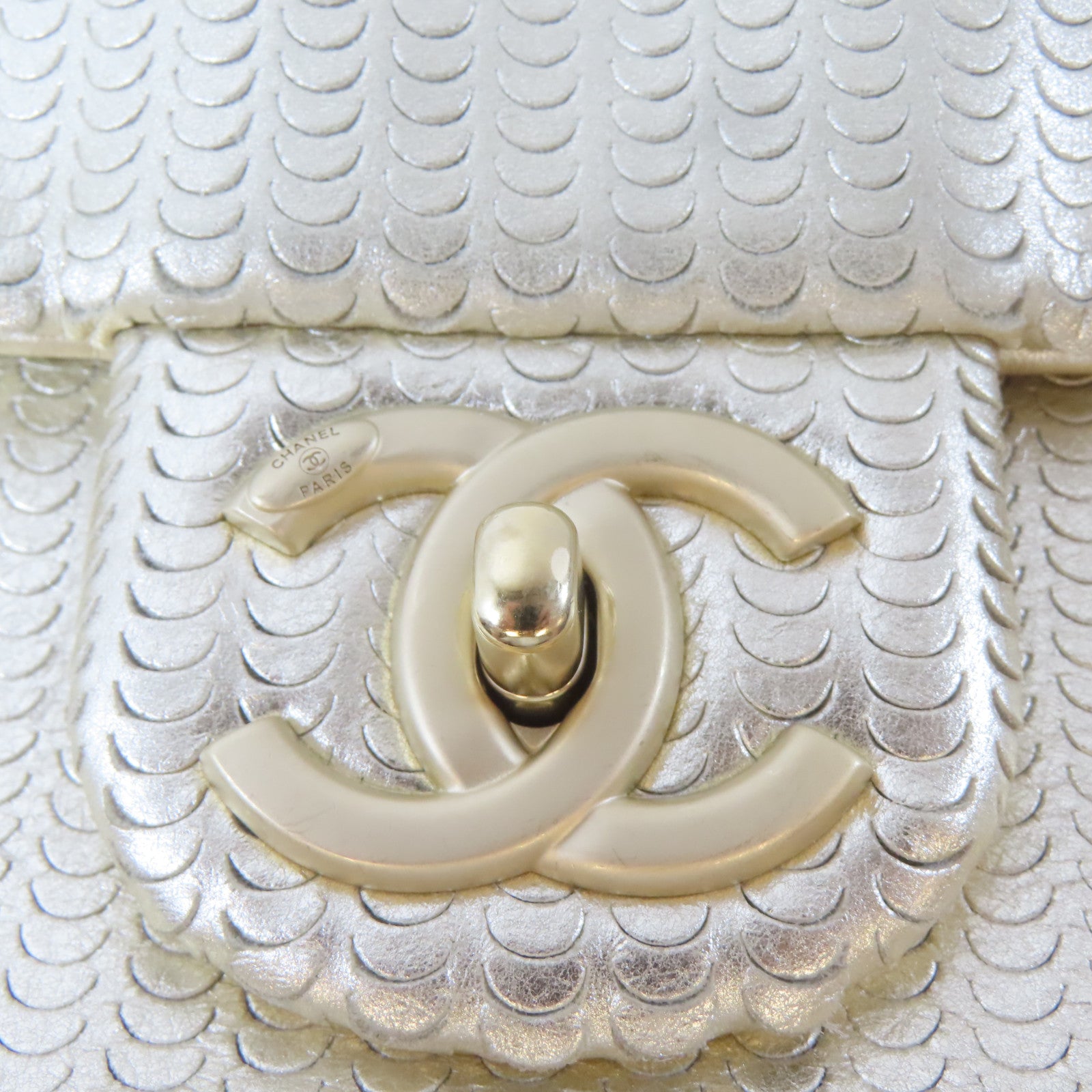 CHANEL 【激減優惠】羊皮皮革Chain Shoulder Bag金扣鏈帶肩背袋金色
