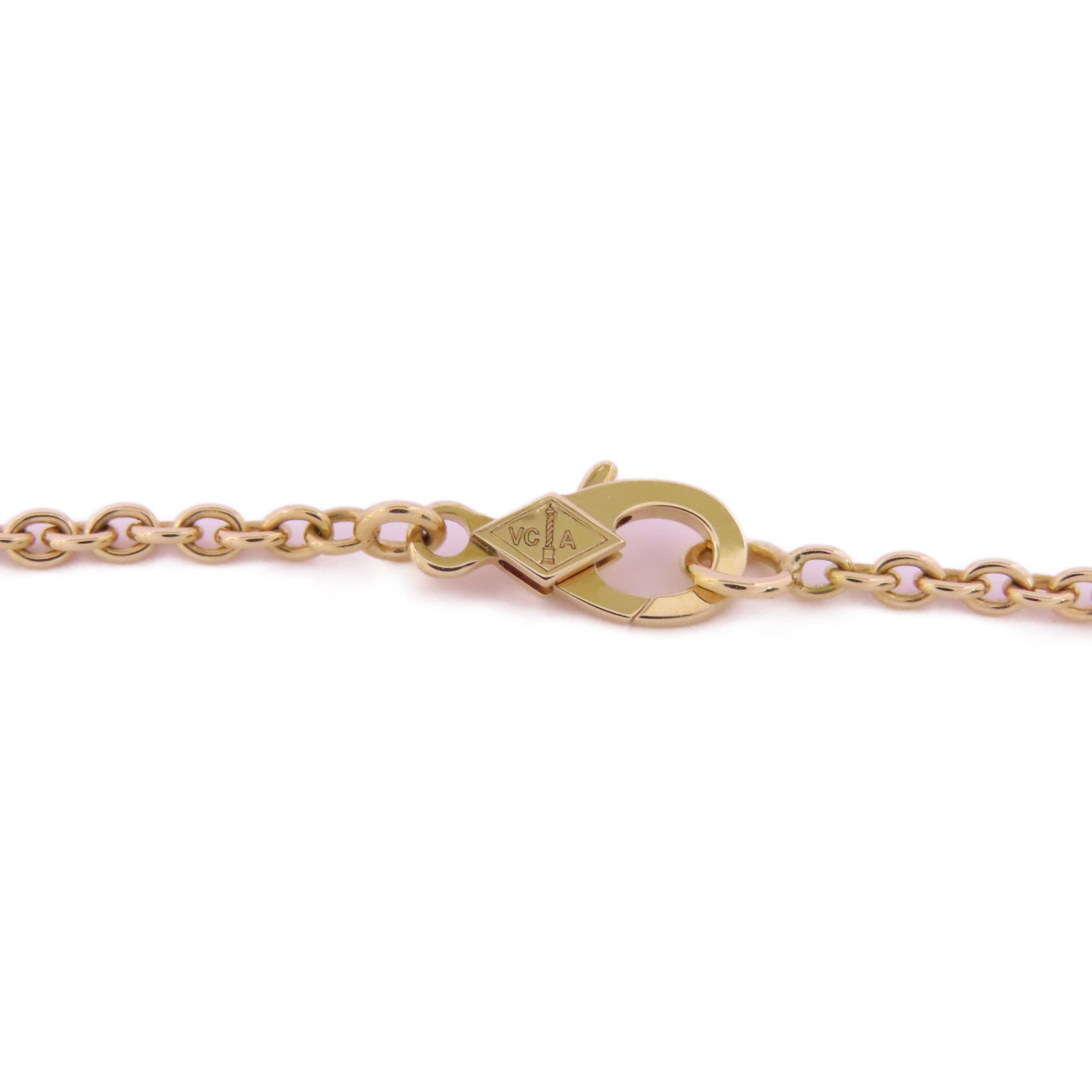 Van Cleef & Arpels 18K白金/珍珠貝殼Pure Alhambra Necklace項鍊