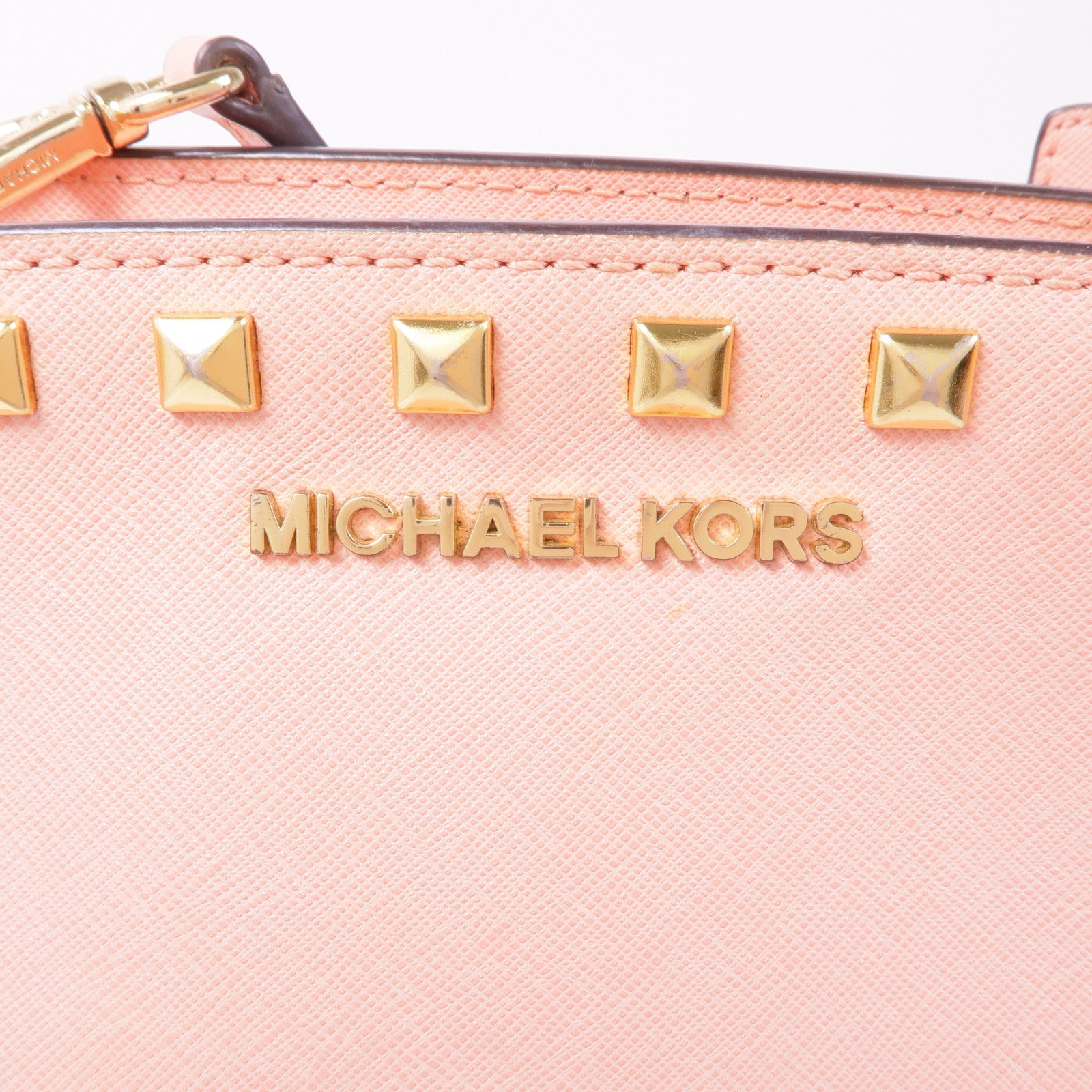 Michael Kors 牛皮皮革Shoulder Bag金扣手挽肩背兩用袋