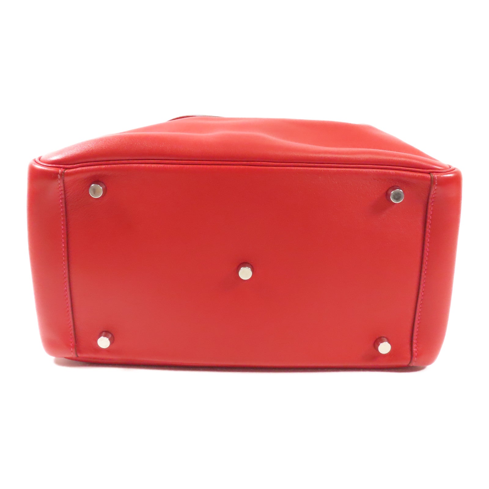 HERMES Swift皮革Lindy 30銀扣手挽肩背兩用袋Rouge Tomate