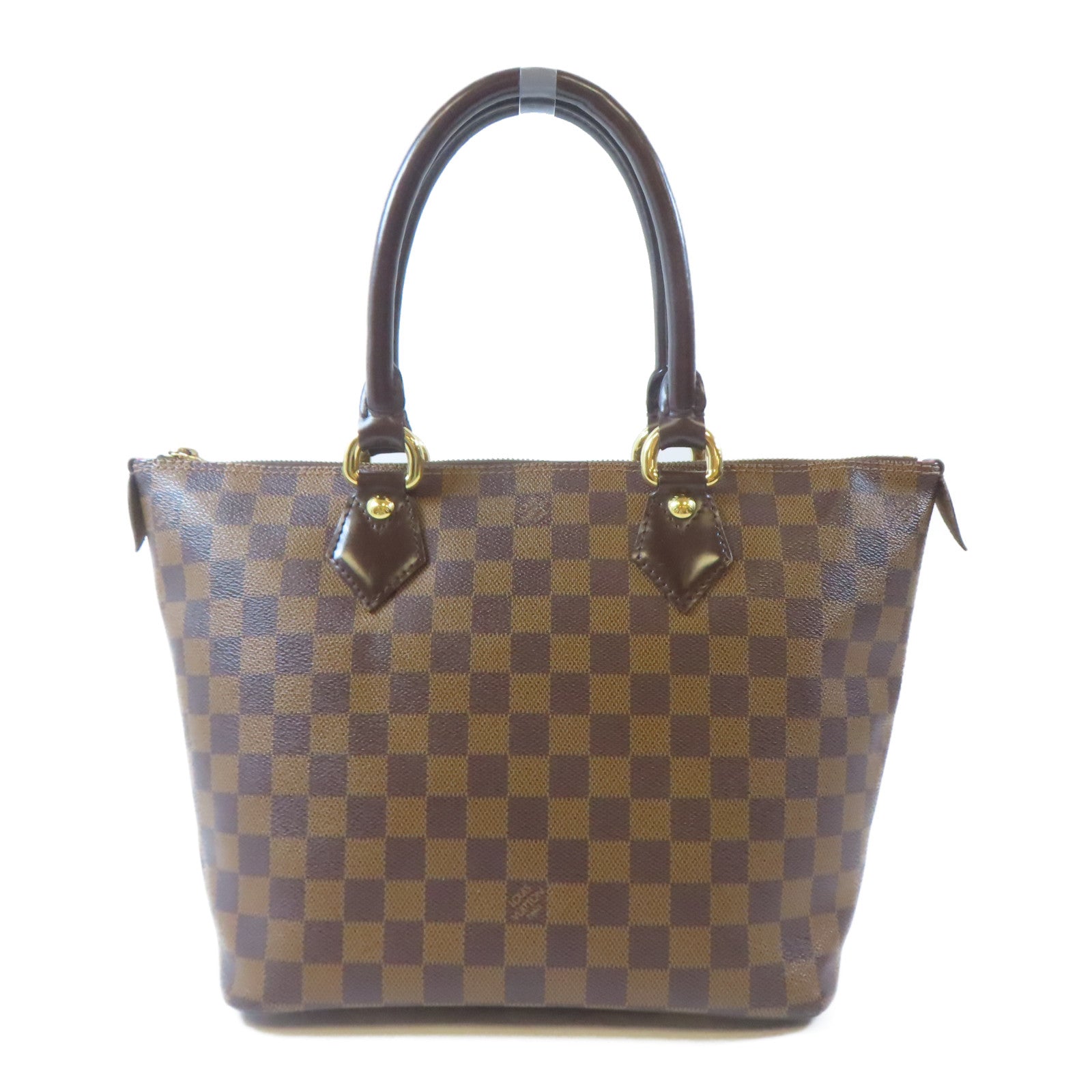 LOUIS VUITTON Damier Saleya PM金扣肩背袋啡色