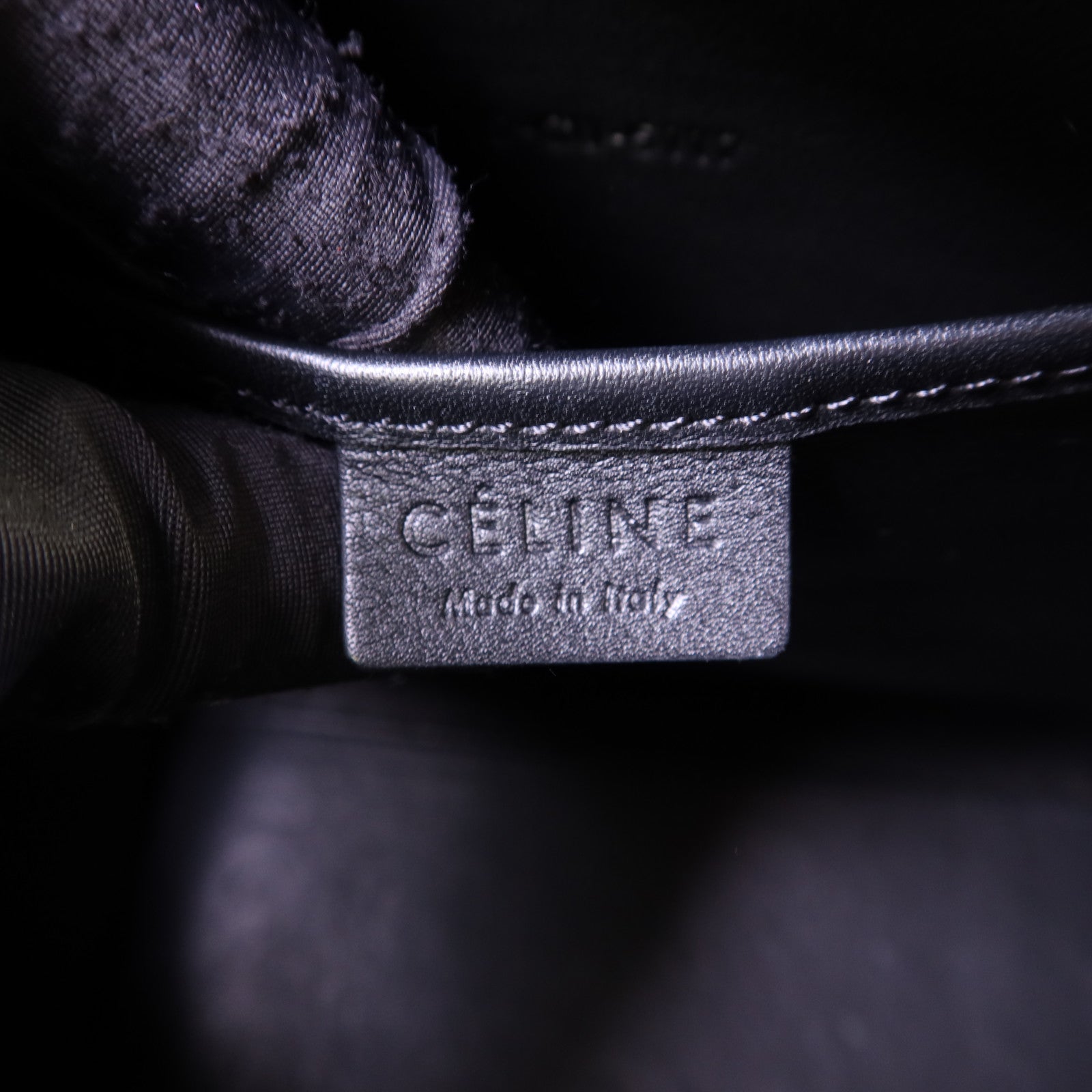 CELINE 蜥蝪皮革/牛皮皮革Nano Luggage金扣手挽肩背兩用袋