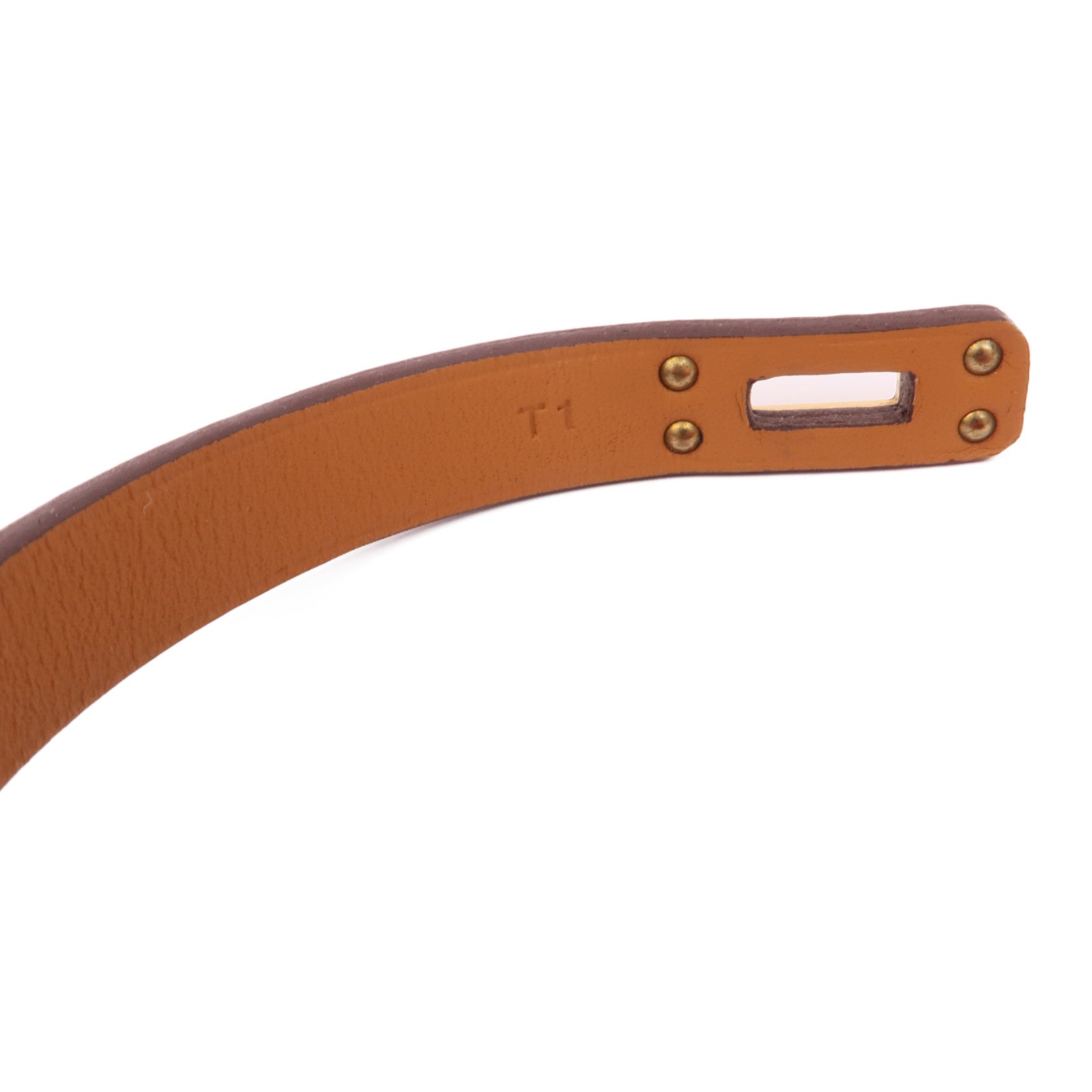 HERMES Swift皮革Kelly Double Tour Bracelet金扣手鐲