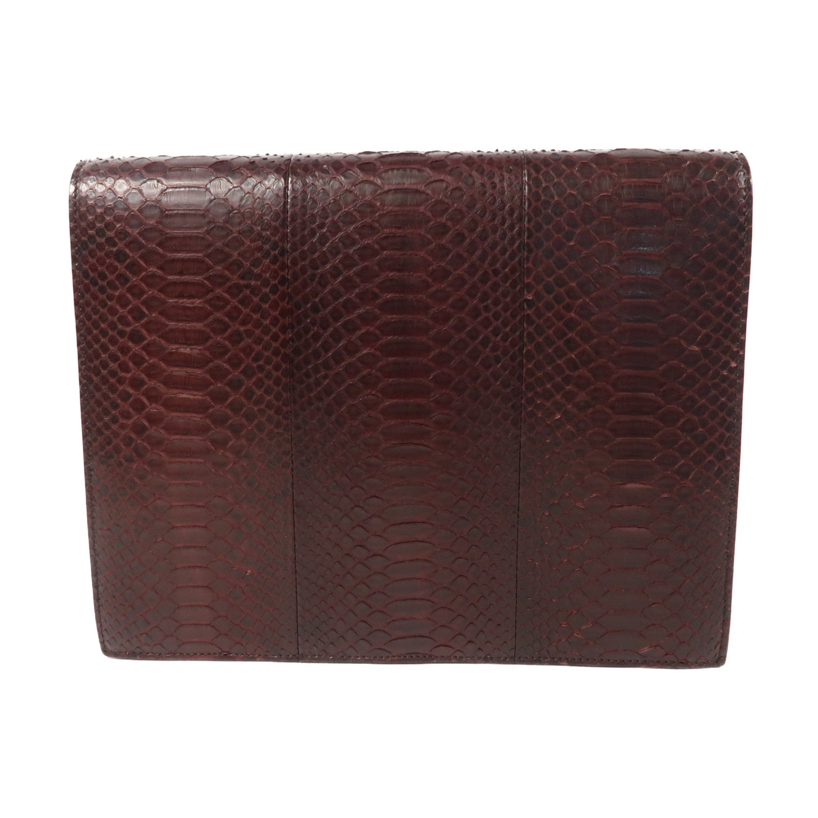 CELINE 蛇皮皮革Clutch Bag金扣手拿包紅色