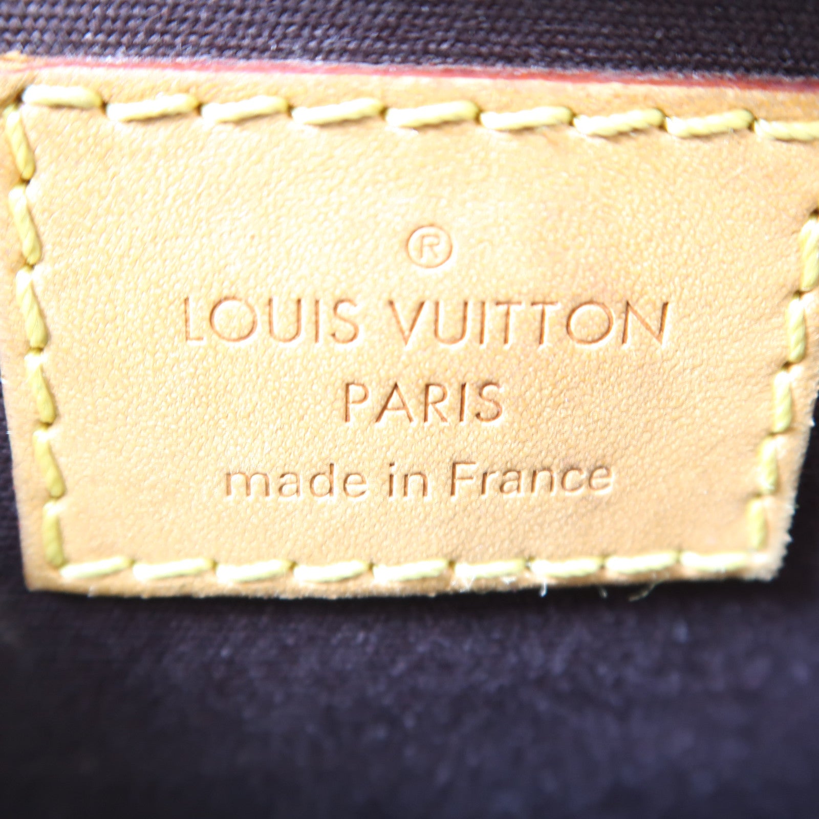LOUIS VUITTON Vernis Alma BB金扣手挽肩背兩用袋酒紅色