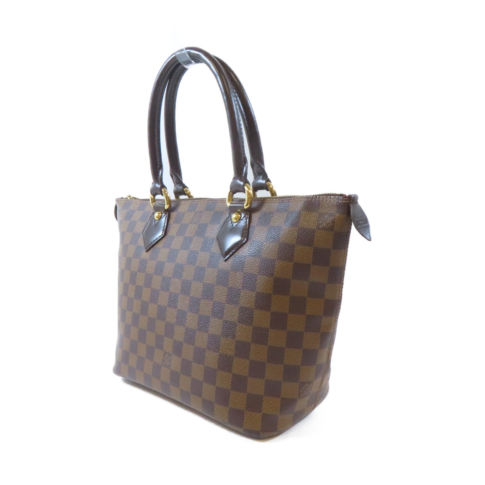 LOUIS VUITTON Damier Saleya PM金扣肩背袋啡色