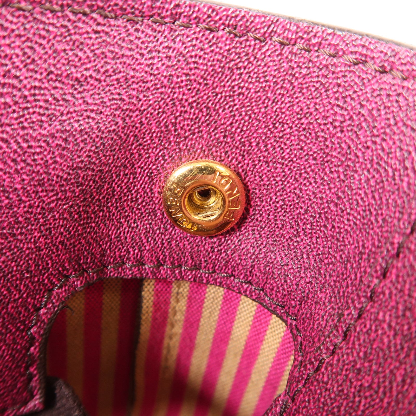 FENDI 塗層帆布Tote Bag金扣手挽袋