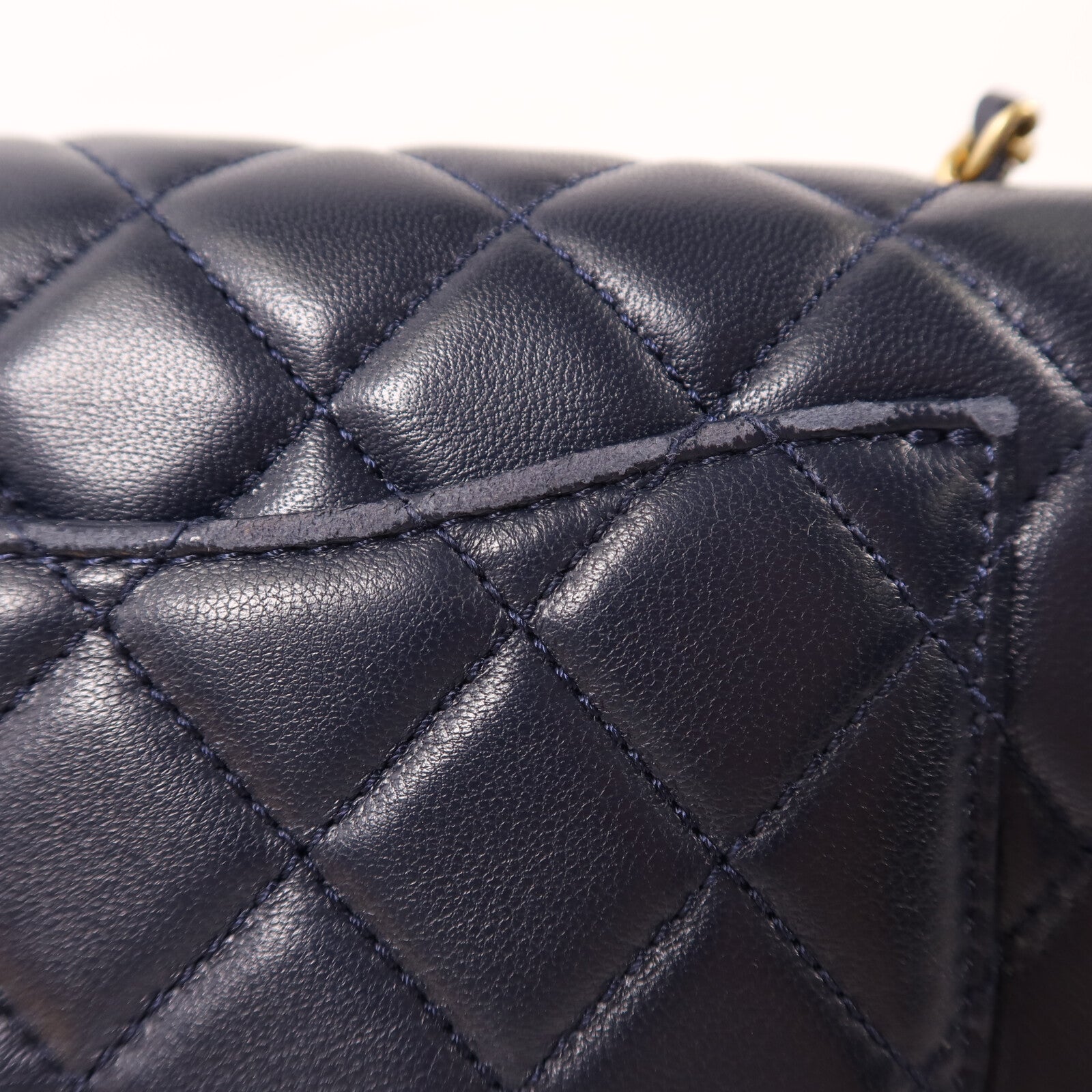CHANEL 羊皮皮革Flap Bag With Pearl金扣鏈帶肩背袋