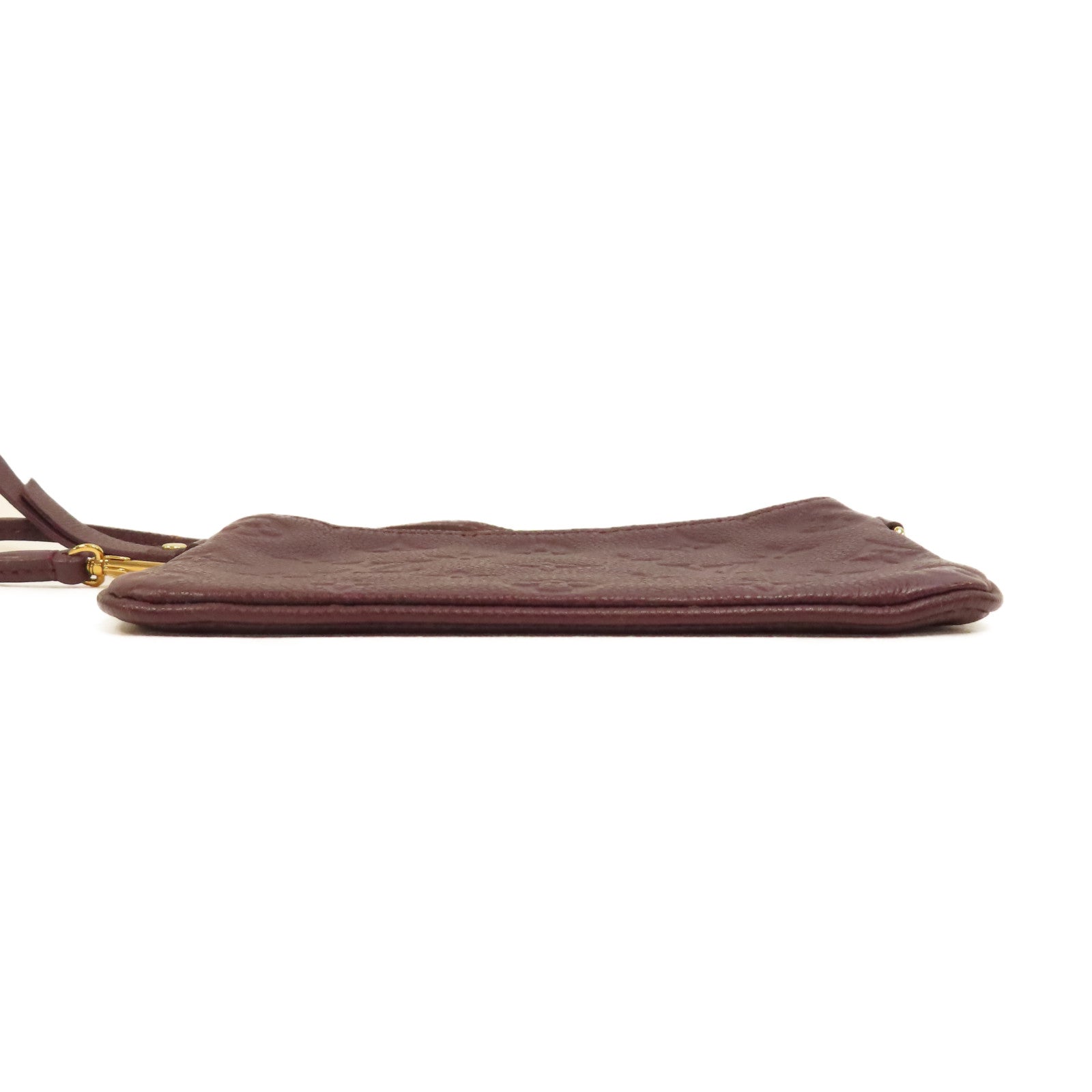 LOUIS VUITTON Monogram Empreinte Citadine Pochette金釦手挽袋紫色