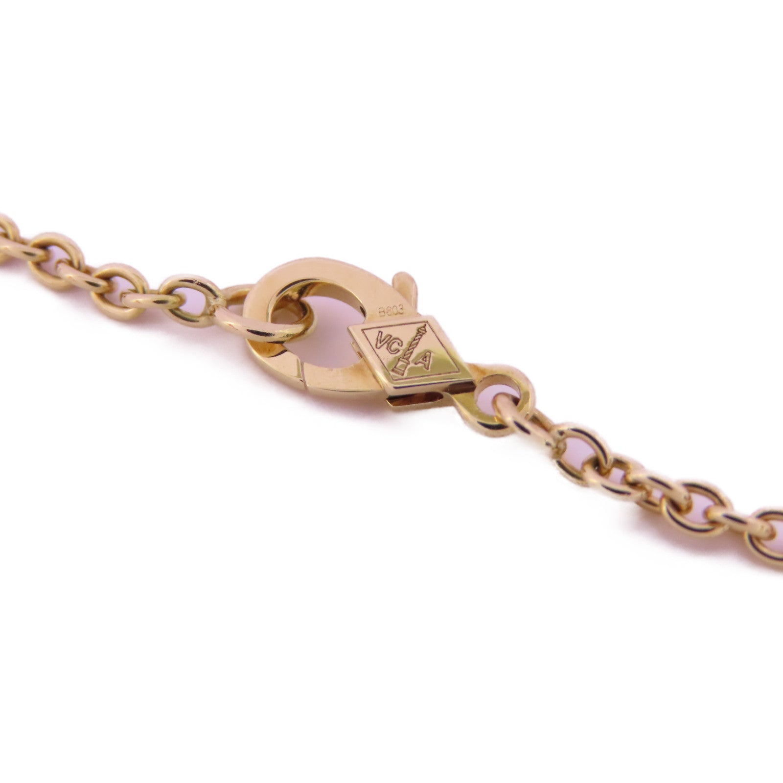 Van Cleef & Arpels 18K白金/珍珠貝殼Pure Alhambra Necklace項鍊