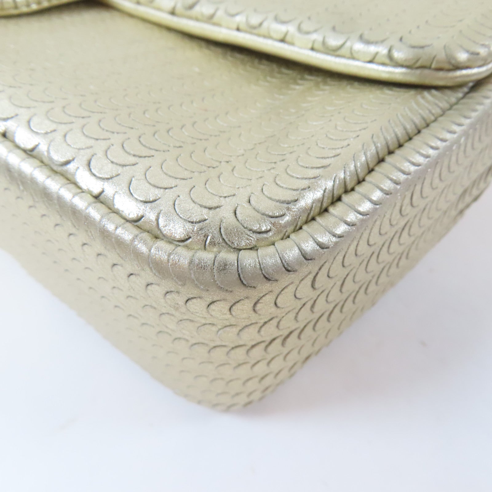 CHANEL 【激減優惠】羊皮皮革Chain Shoulder Bag金扣鏈帶肩背袋金色