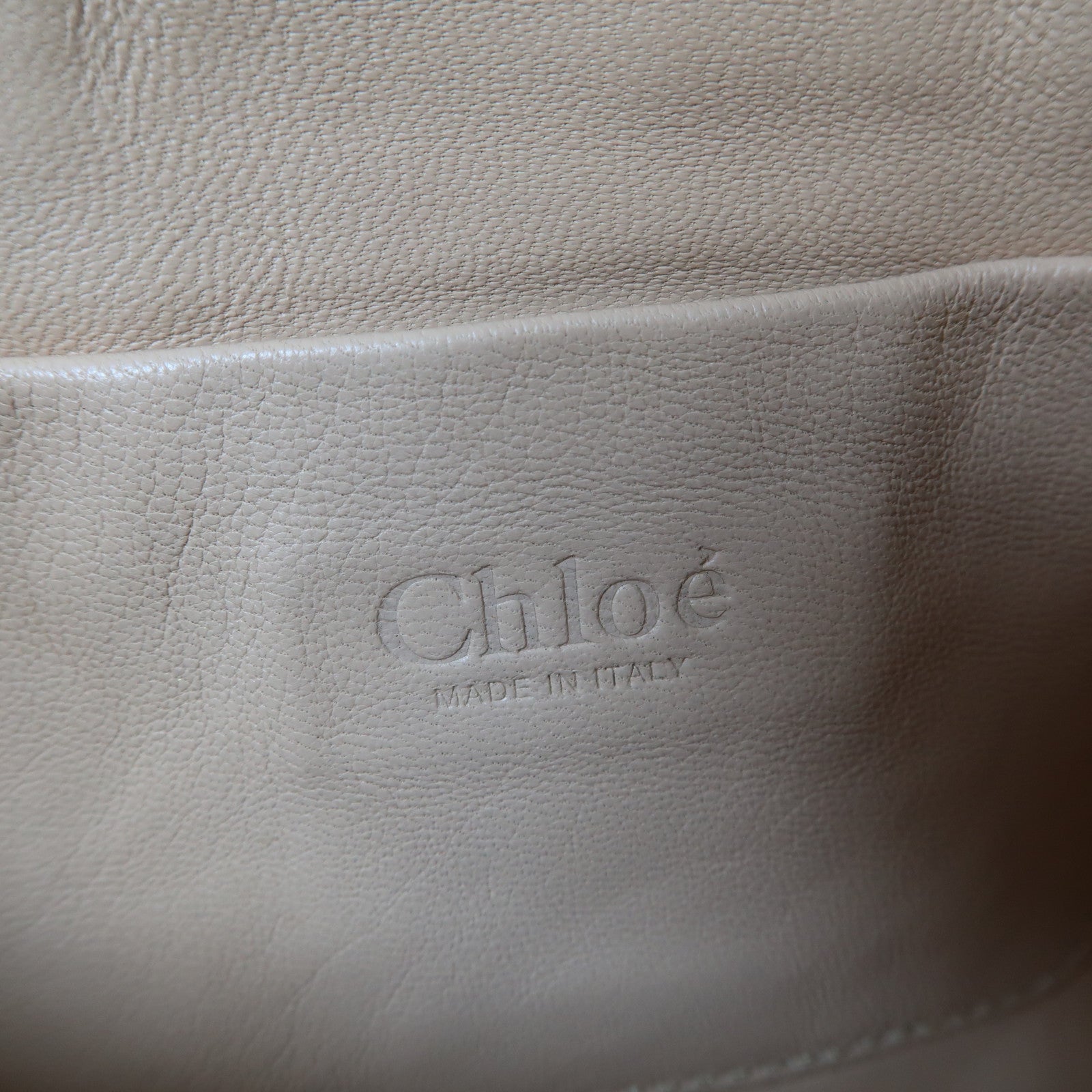 Chloe 【激減優惠】羊皮皮革Pouch金扣手拿包橙色