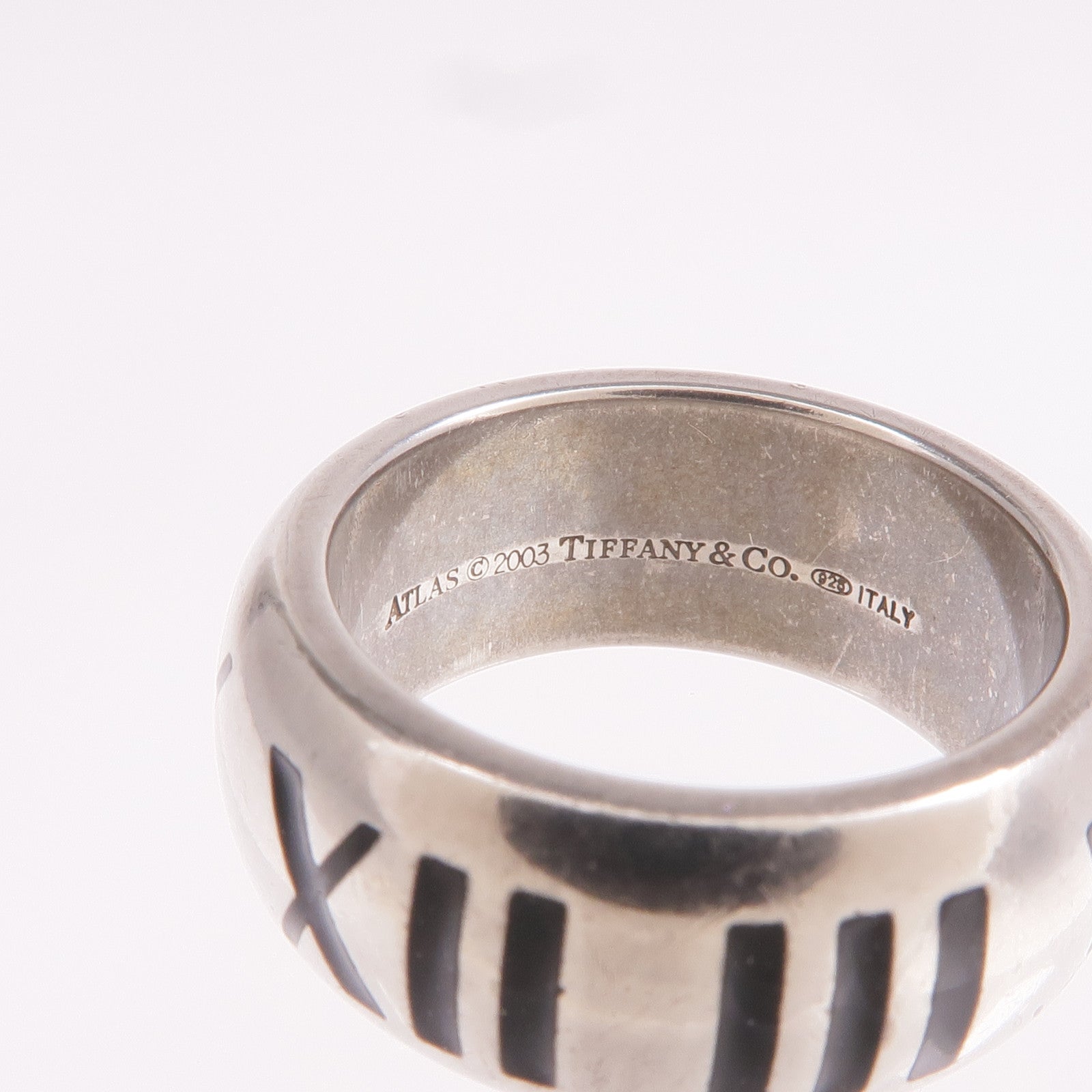 TIFFANY＆CO 925純銀Atlas Ring 2003戒指US#4.25