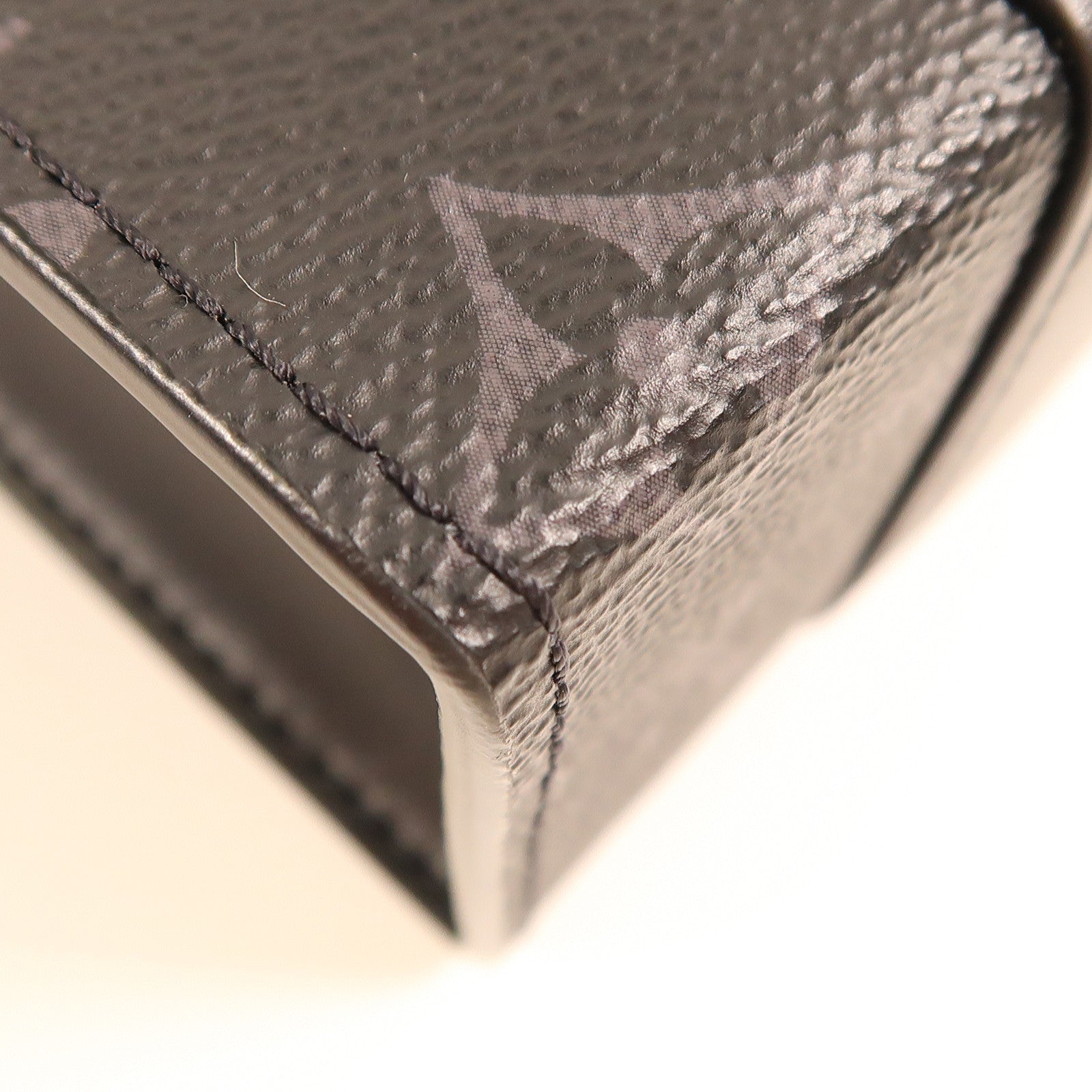 LOUIS VUITTON Monogram Eclipse Sac Plat Mini銀扣手挽肩背兩用袋