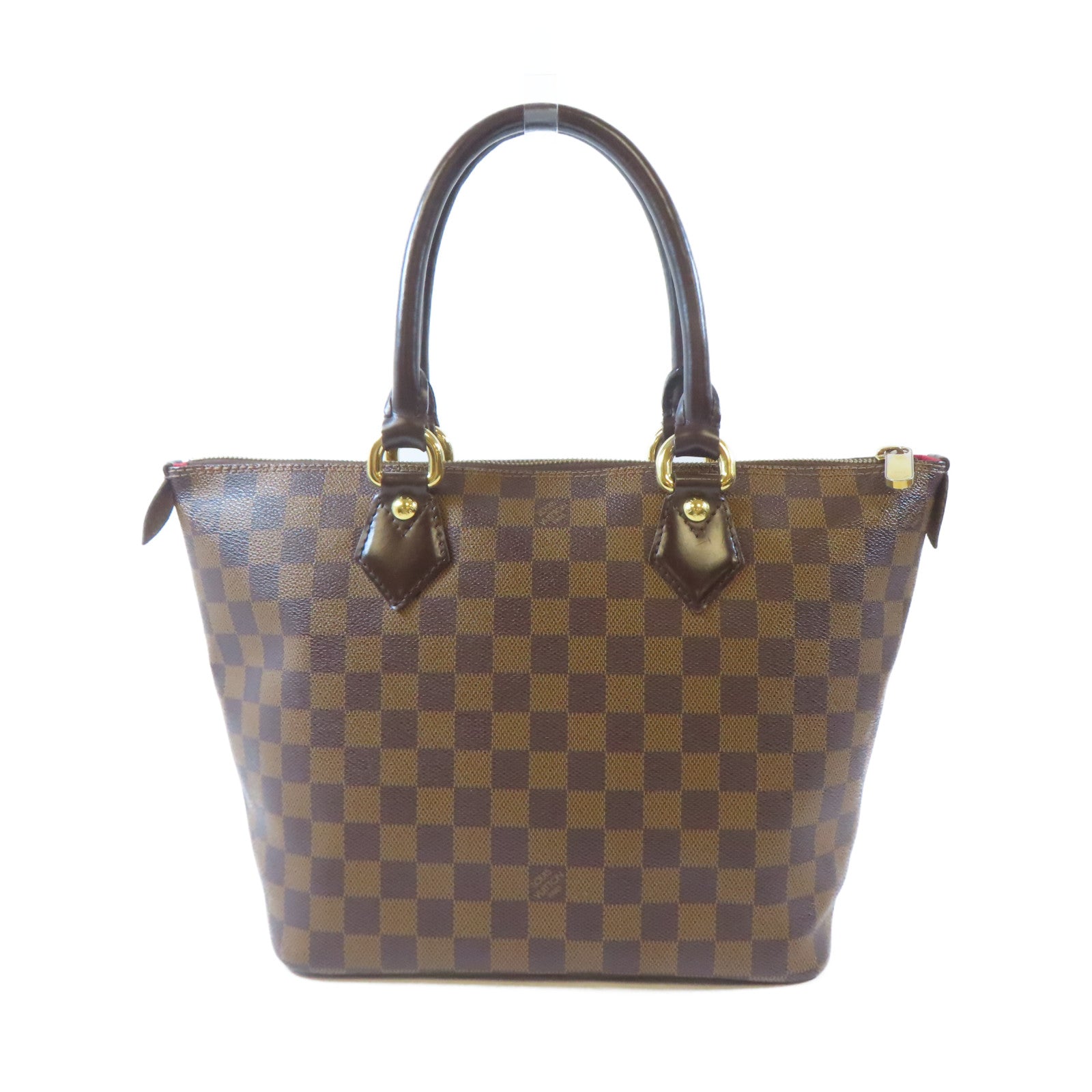 LOUIS VUITTON Damier Saleya PM金扣肩背袋啡色