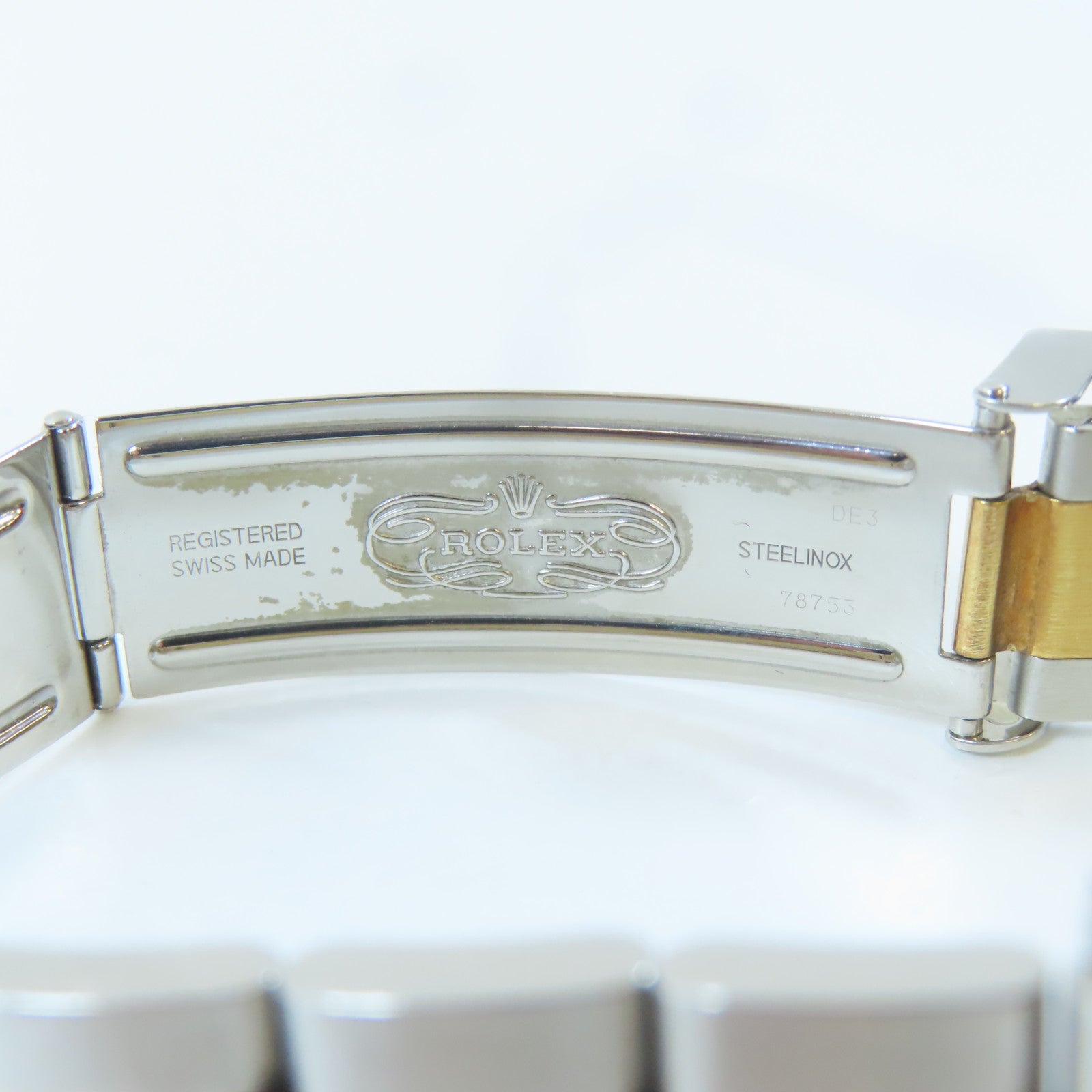 ROLEX Yacht Master 18K黃金/不鏽鋼手錶自動機芯白色#16.25cm