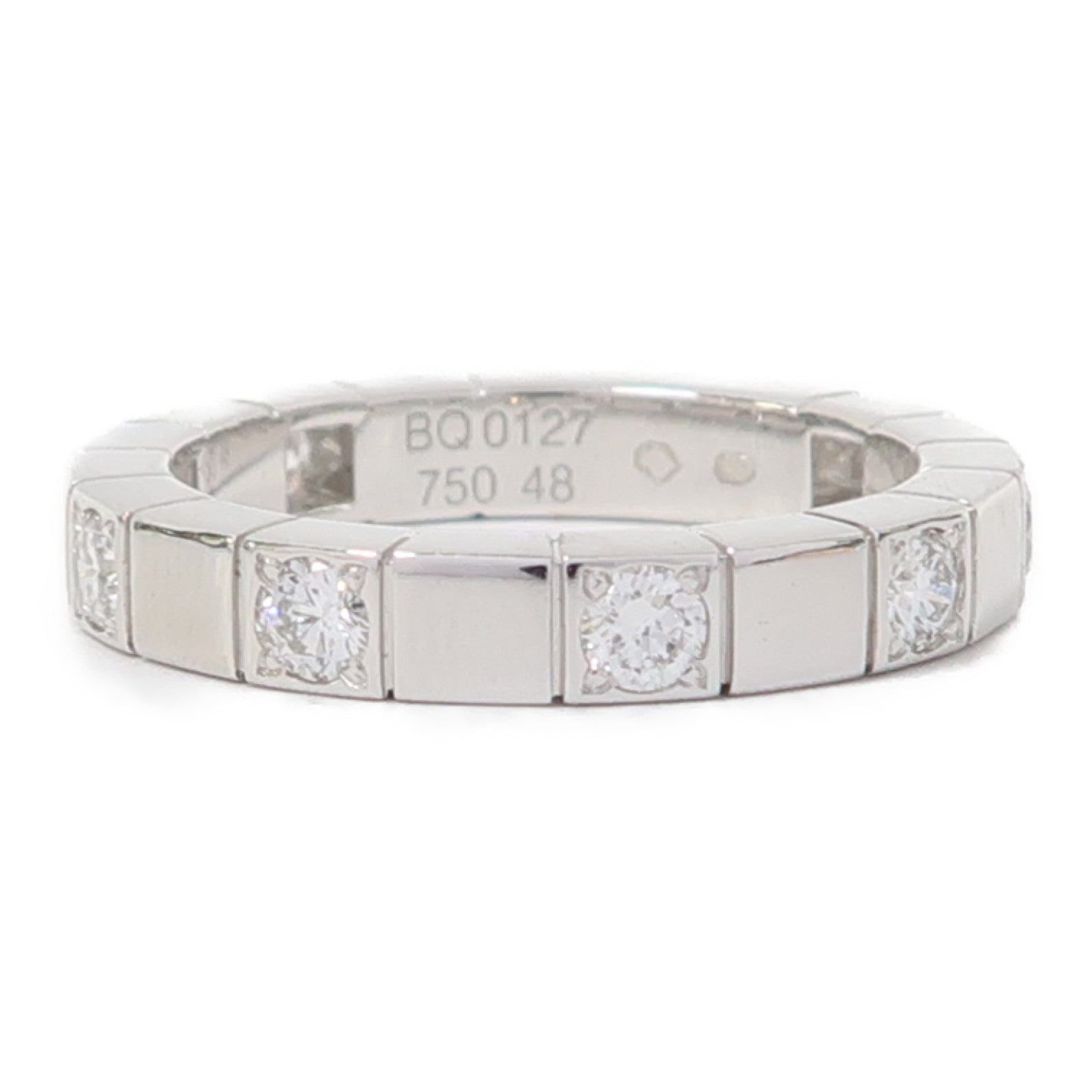 CARTIER 【激減優惠】18K白金Laniere Ring戒指Cartier#48/US#4.5