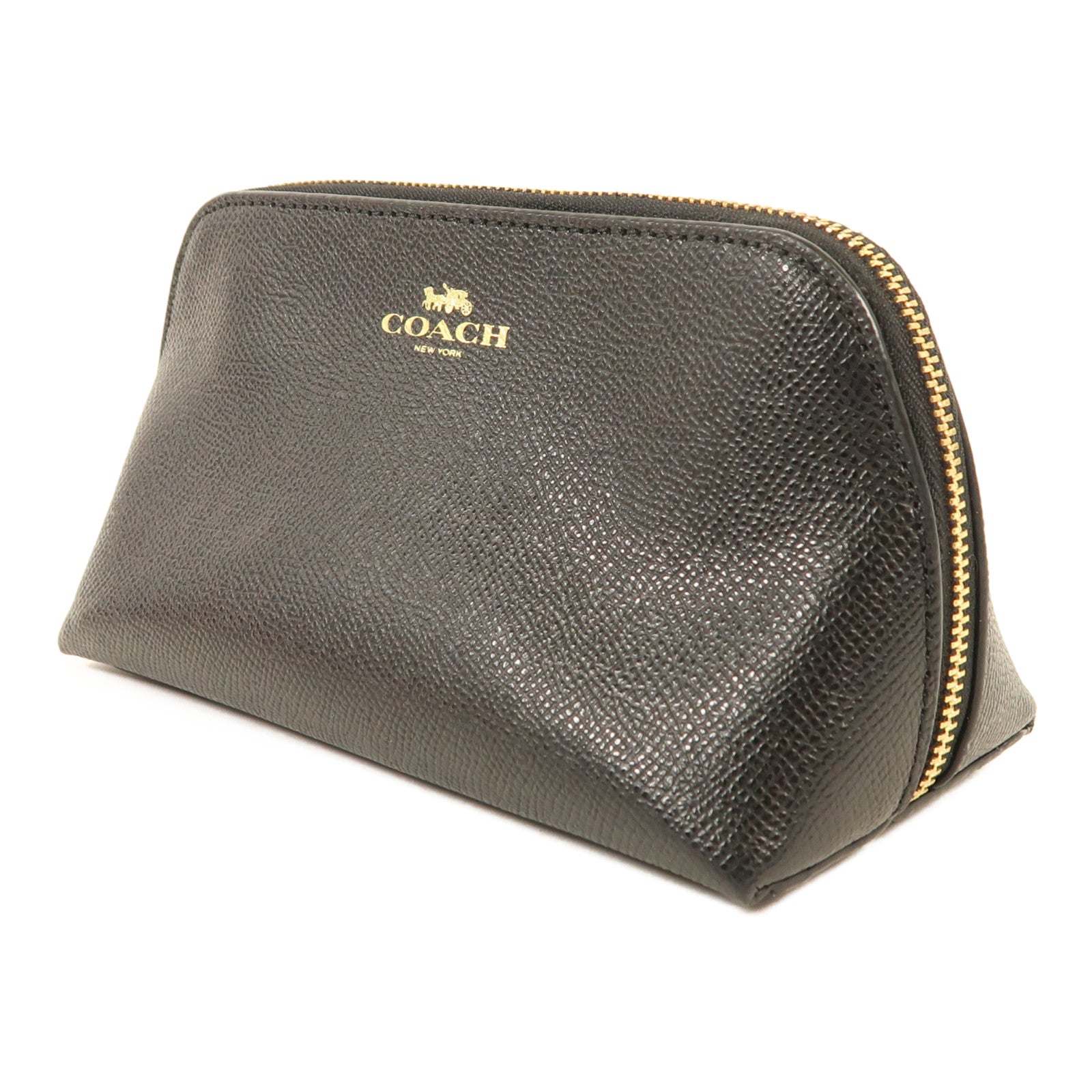 COACH 牛皮皮革Cosmetics Pouch金扣化妝袋