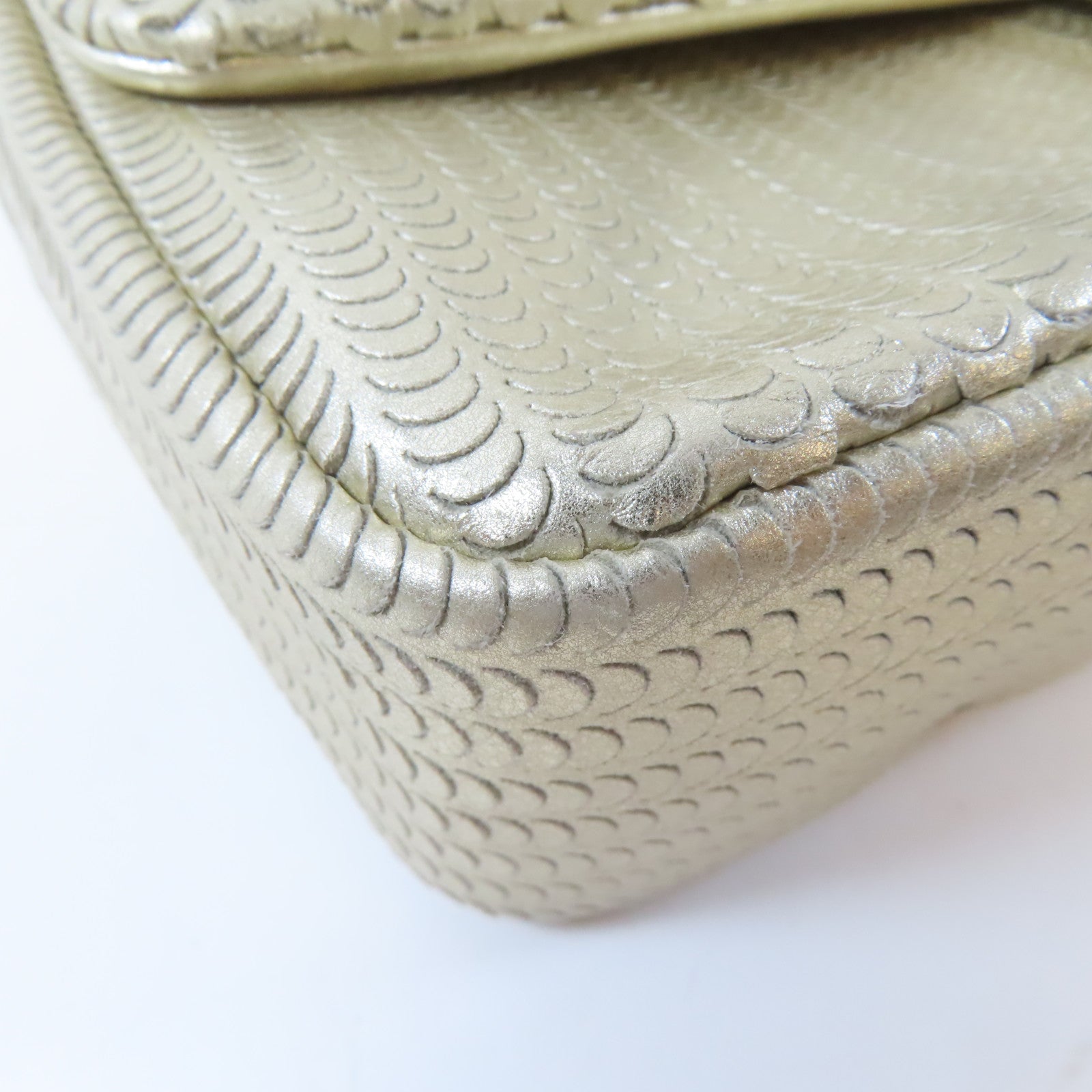 CHANEL 【激減優惠】羊皮皮革Chain Shoulder Bag金扣鏈帶肩背袋金色