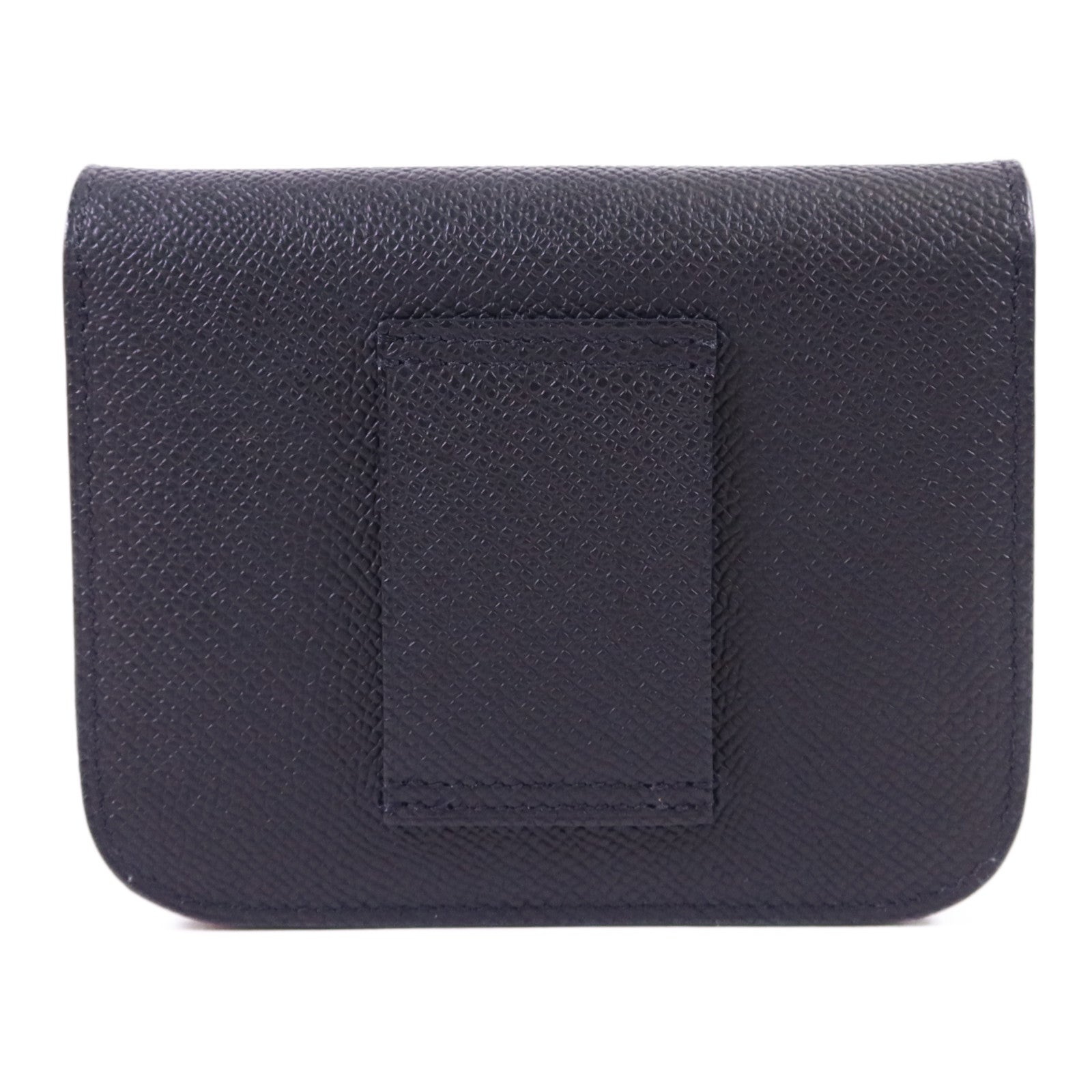 HERMES Epsom皮革Constance Slim金扣錢包Noir