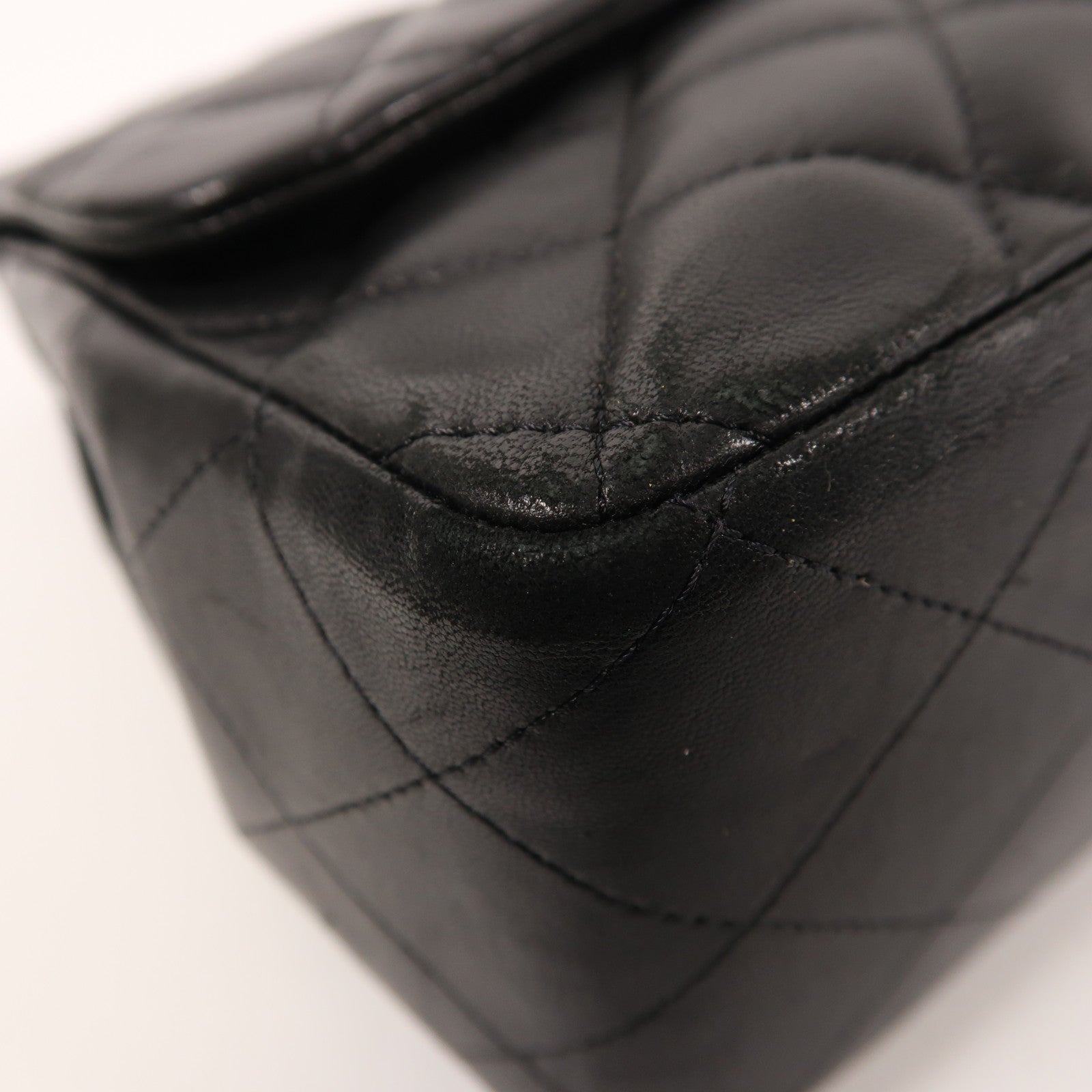 CHANEL 羊皮皮革Large Classic銀扣鏈帶肩背袋