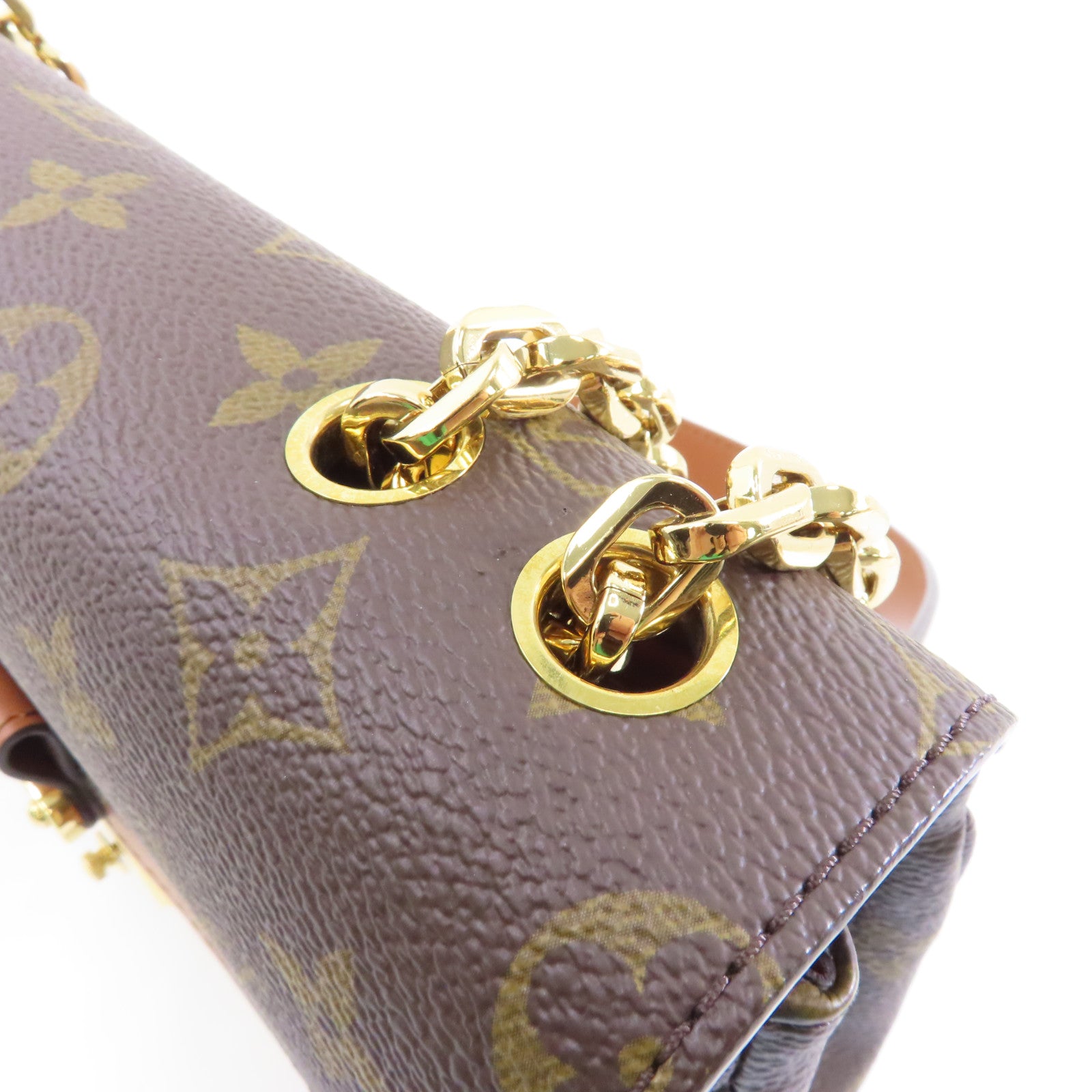 LOUIS VUITTON Monogram Marceau金扣鏈帶肩背袋啡色