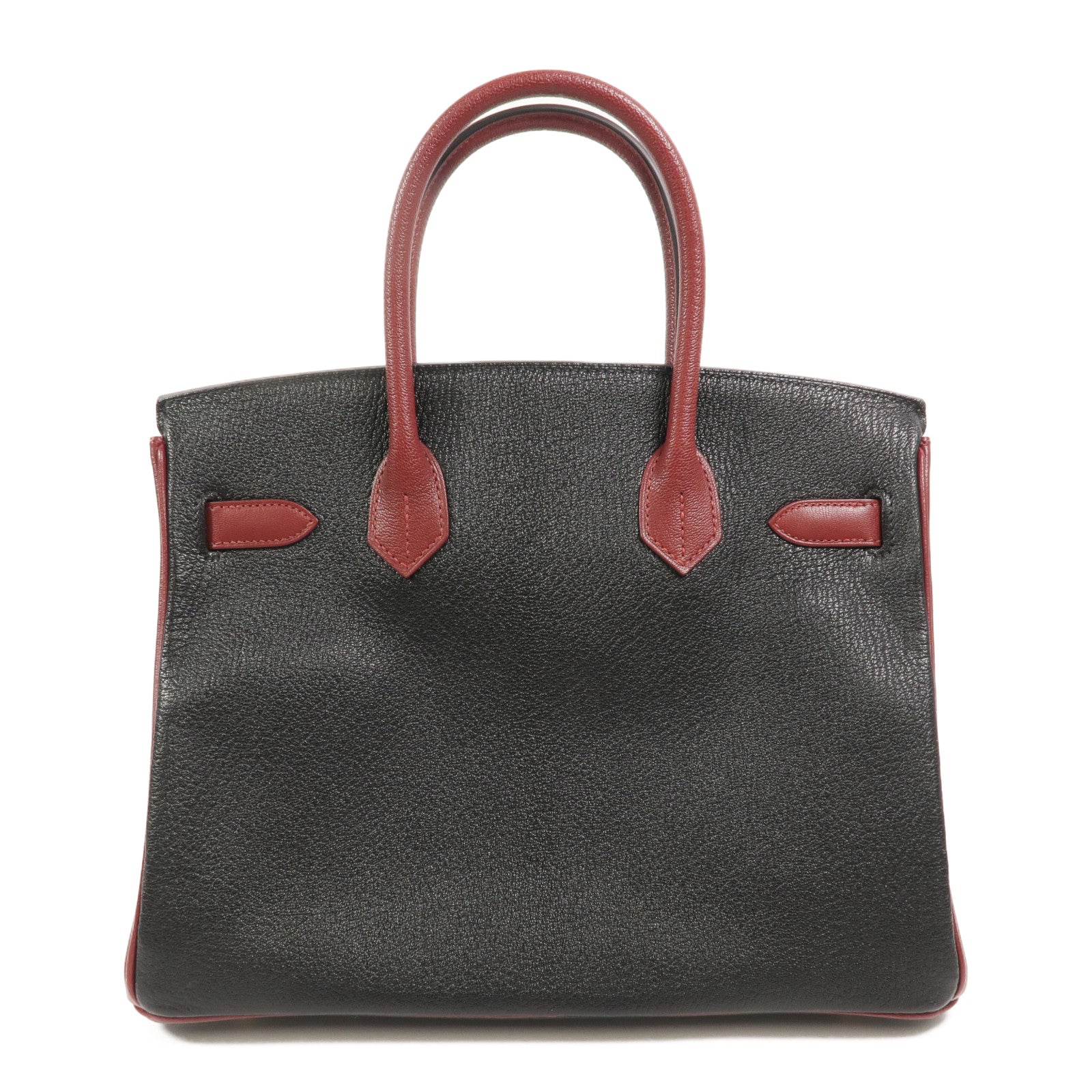 HERMES Chevre皮革Birkin 30 Special Order手挽袋Noir/Rouge H