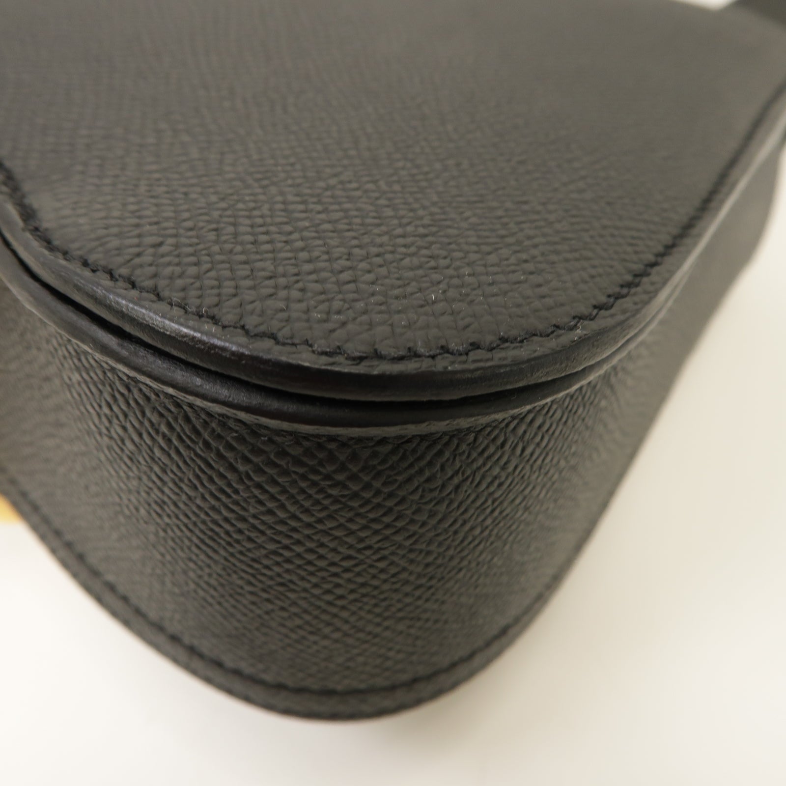 HERMES 【激減優惠】Epsom皮革Della Caralleria Mini Shoulder Bag金扣肩背袋經典黑