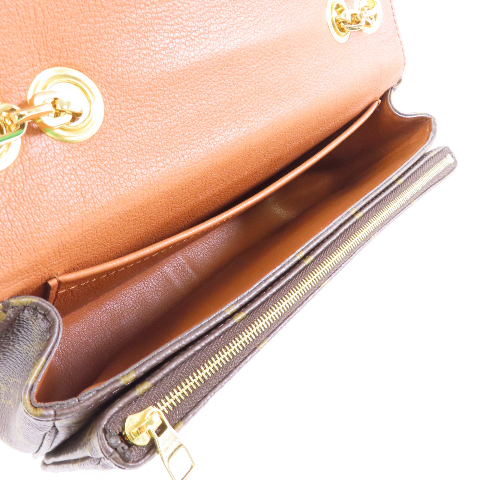 LOUIS VUITTON Monogram Marceau金扣鏈帶肩背袋啡色