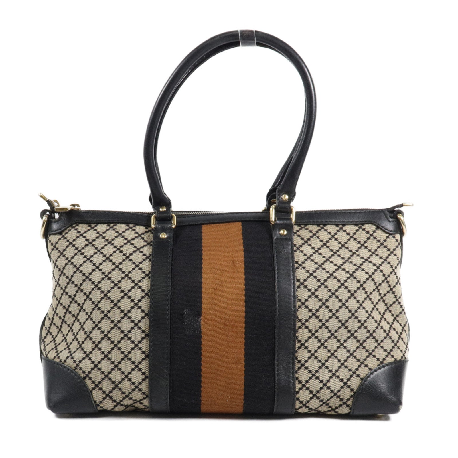 GUCCI 帆布Diamante Web 2 Way Bag手挽肩背兩用袋